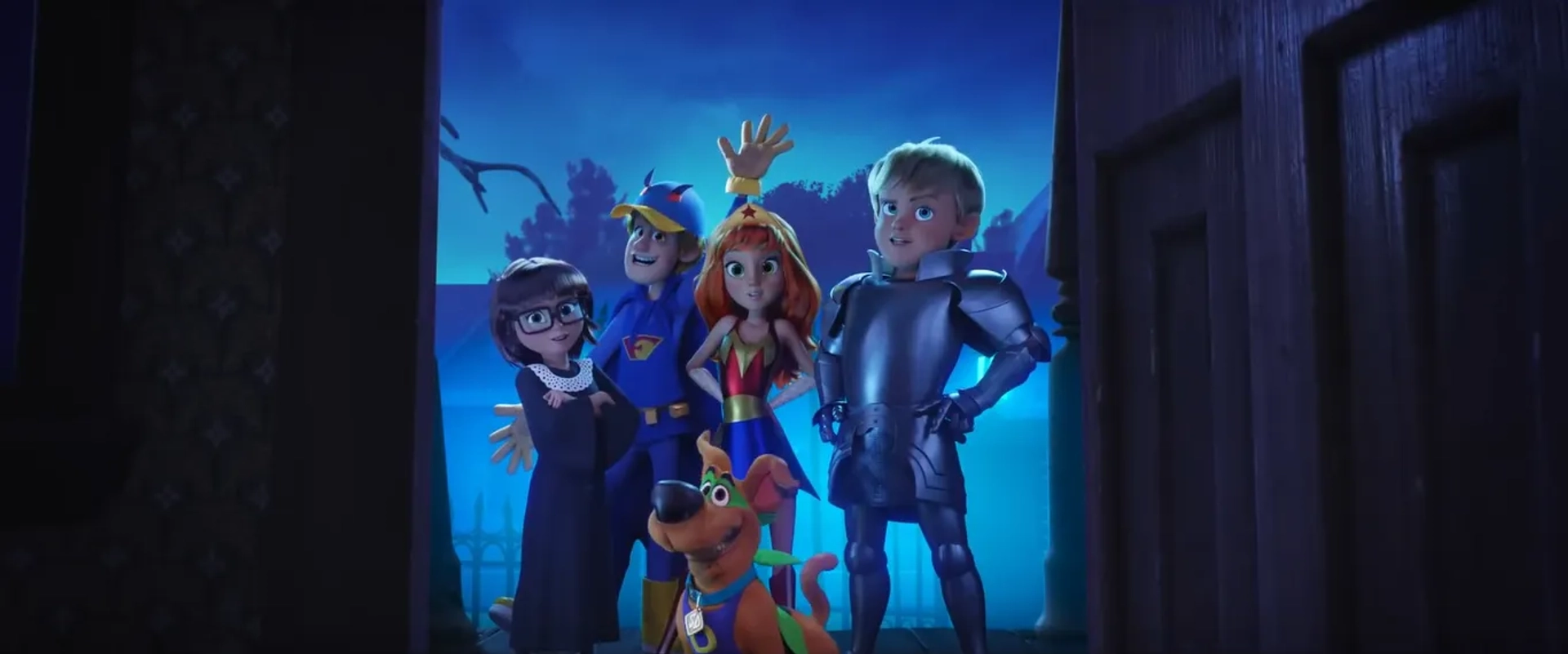 Frank Welker, Pierce Gagnon, Mckenna Grace, Ariana Greenblatt, and Iain Armitage in Scoob! (2020)