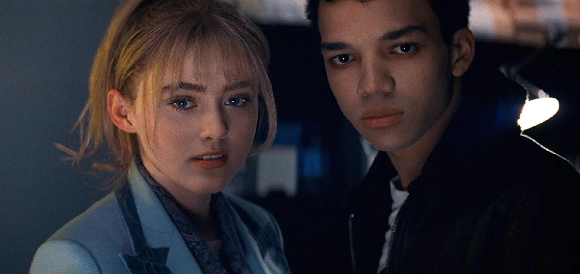 Kathryn Newton and Justice Smith in Pokémon: Detective Pikachu (2019)