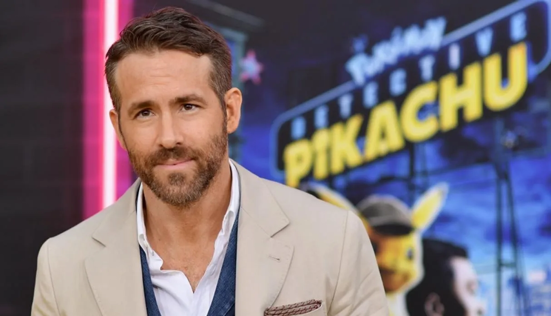 Ryan Reynolds at an event for Pokémon: Detective Pikachu (2019)