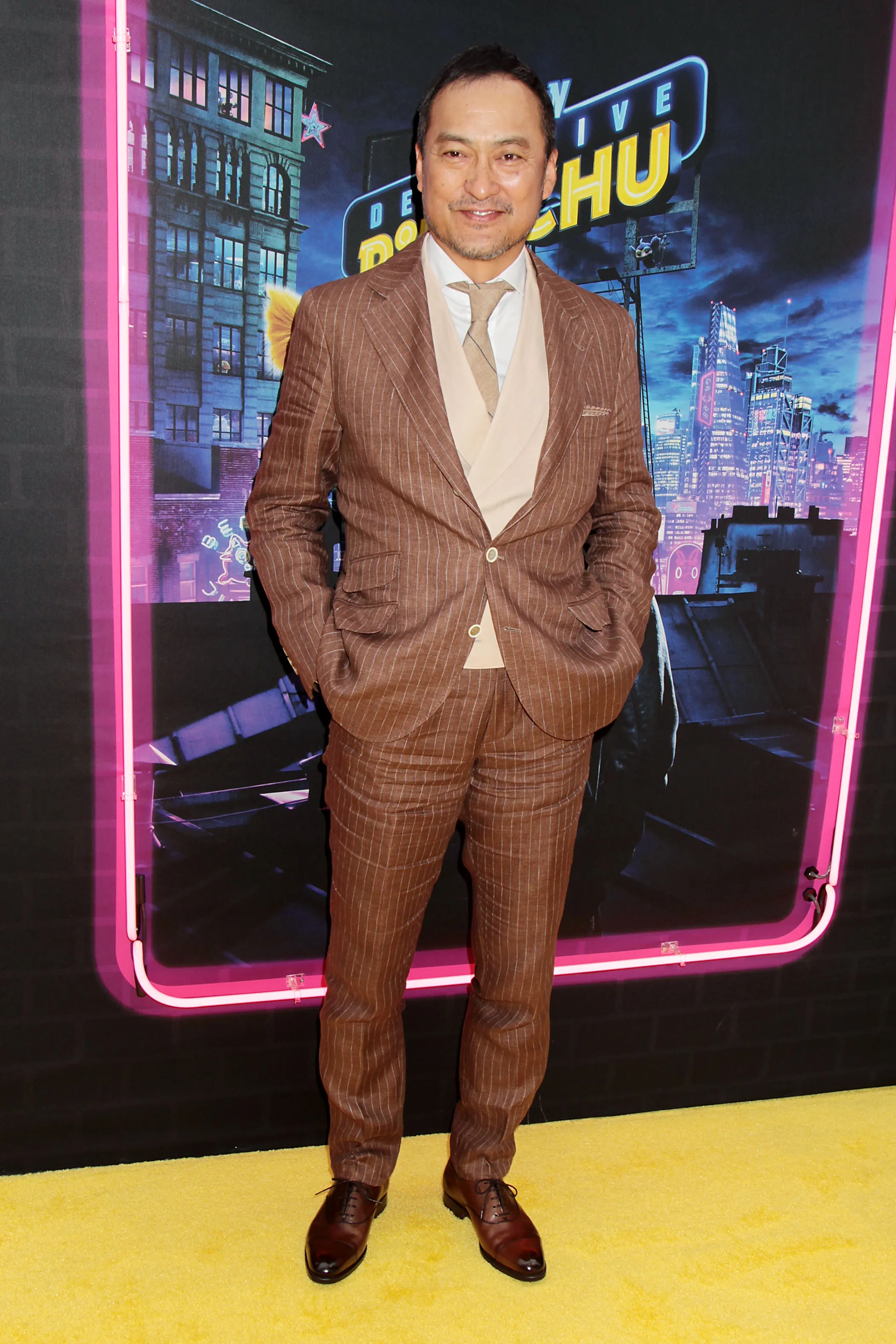 Ken Watanabe at an event for Pokémon: Detective Pikachu (2019)