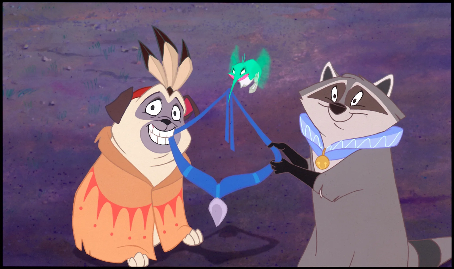 John Kassir, Danny Mann, and Frank Welker in Pocahontas (1995)