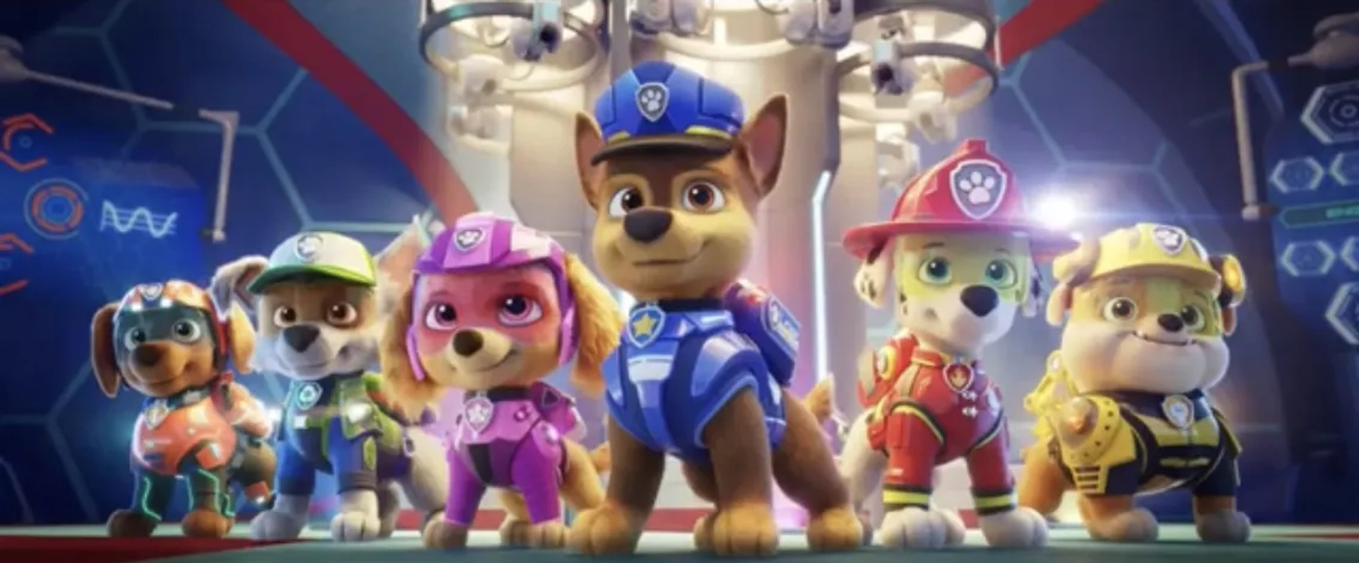 Lilly Noelle Bartlam, Iain Armitage, Keegan Hedley, Callum Shoniker, Kingsley Marshall, and Shayle Simons in PAW Patrol: The Movie (2021)