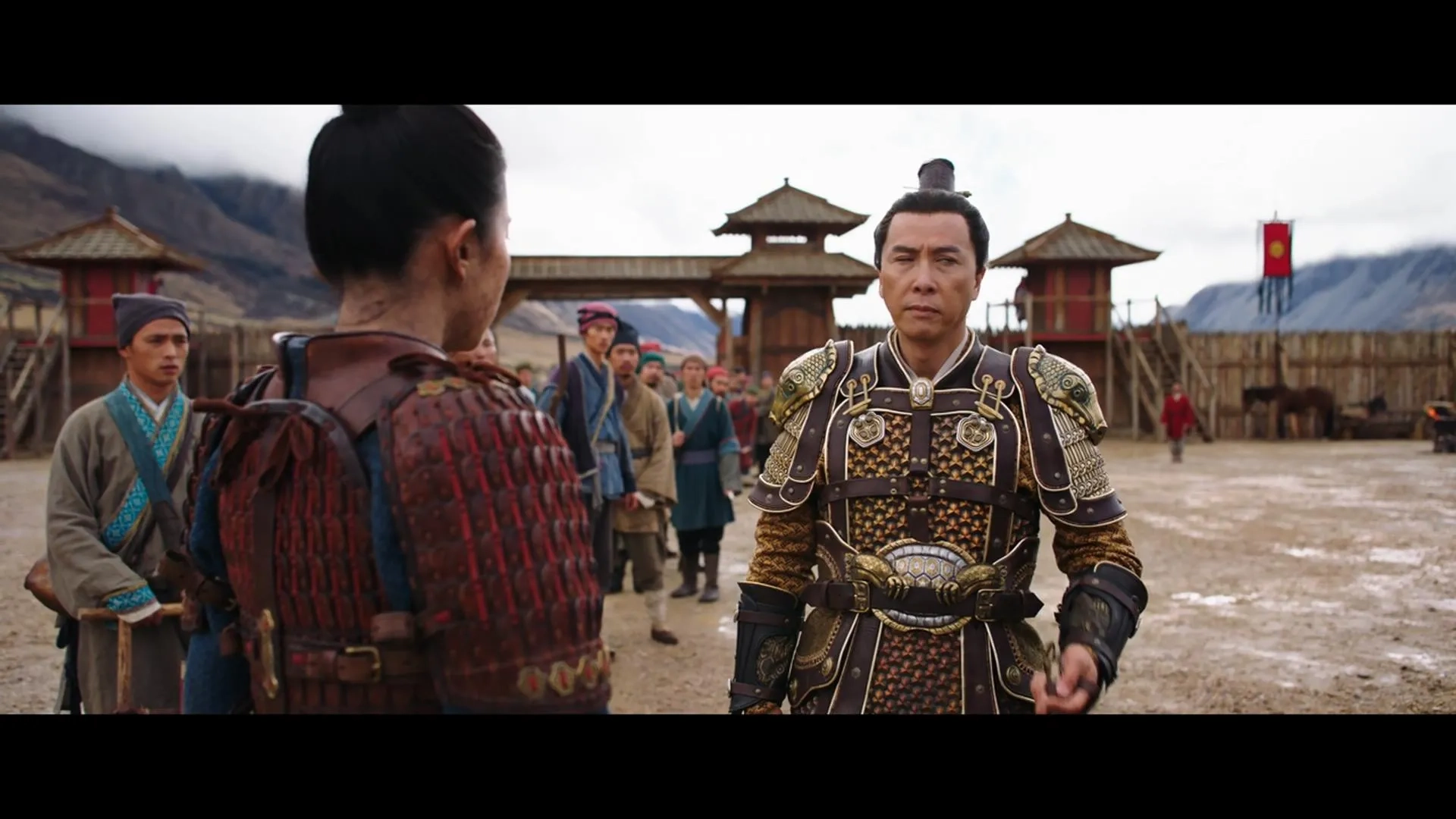 Donnie Yen and Liu Yifei in Mulan (2020)