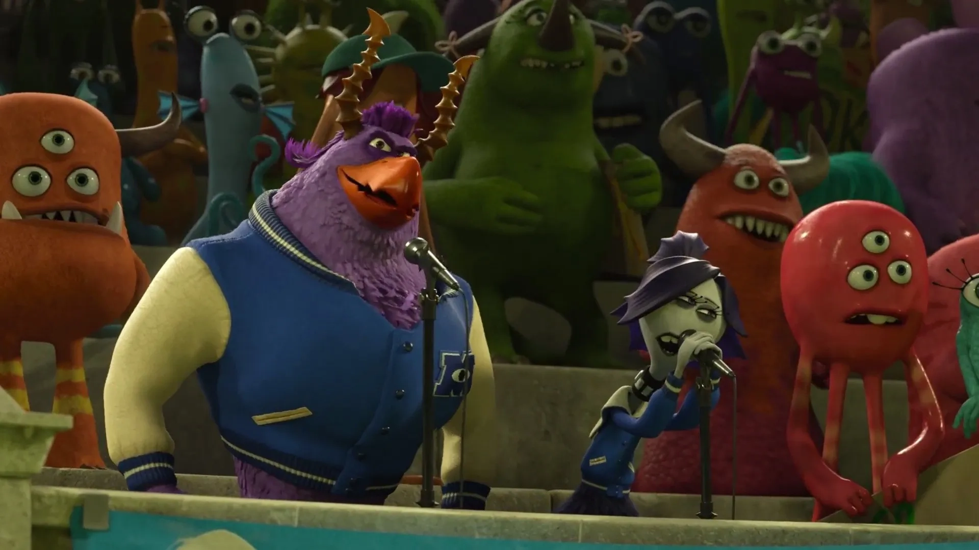 Tyler Labine and Aubrey Plaza in Monsters University (2013)