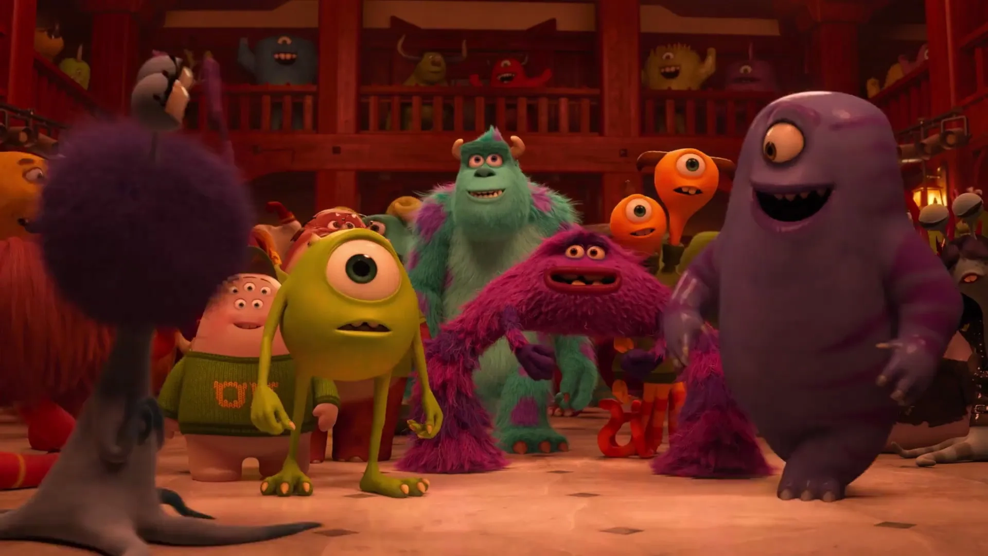 Billy Crystal, John Goodman, David Foley, Sean Hayes, Charlie Day, Joel Murray, and Peter Sohn in Monsters University (2013)