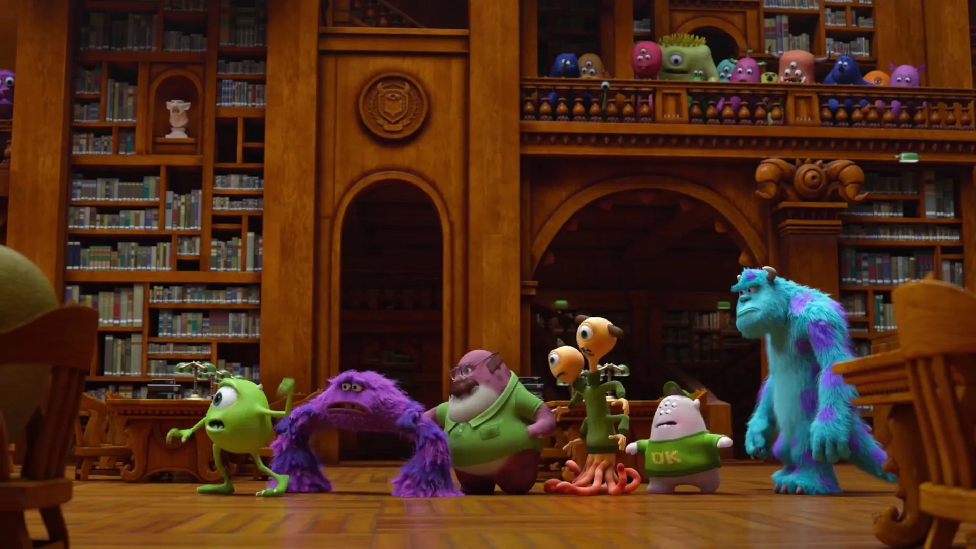 Billy Crystal, John Goodman, David Foley, Sean Hayes, Charlie Day, Joel Murray, and Peter Sohn in Monsters University (2013)