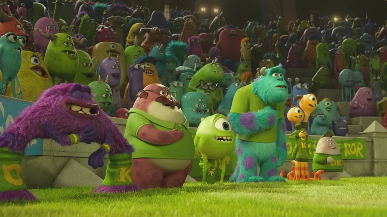 Billy Crystal, John Goodman, David Foley, Sean Hayes, Charlie Day, Joel Murray, and Peter Sohn in Monsters University (2013)