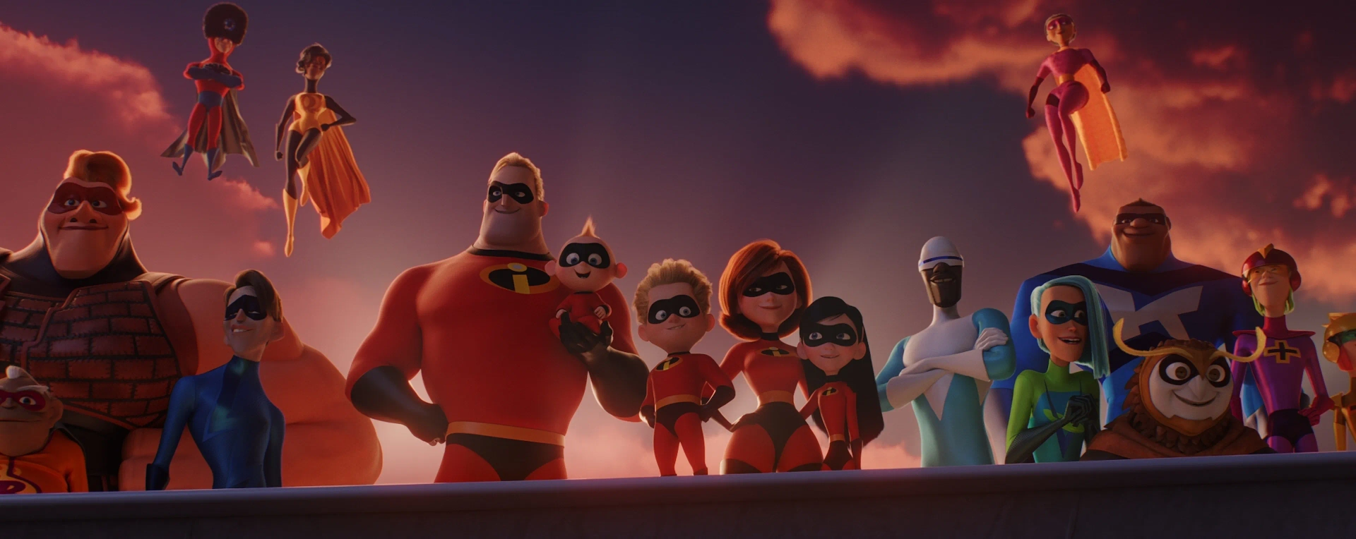 Samuel L. Jackson, Holly Hunter, Craig T. Nelson, Sophia Bush, Paul Eiding, Phil LaMarr, Sarah Vowell, Eli Fucile, and Huck Milner in Incredibles 2 (2018)