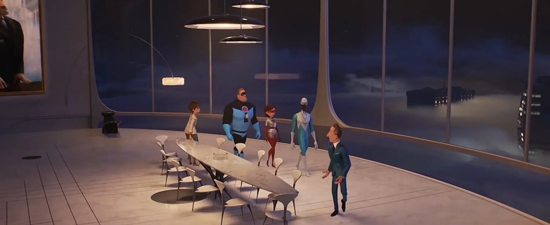 Samuel L. Jackson, Holly Hunter, Catherine Keener, Craig T. Nelson, and Bob Odenkirk in Incredibles 2 (2018)