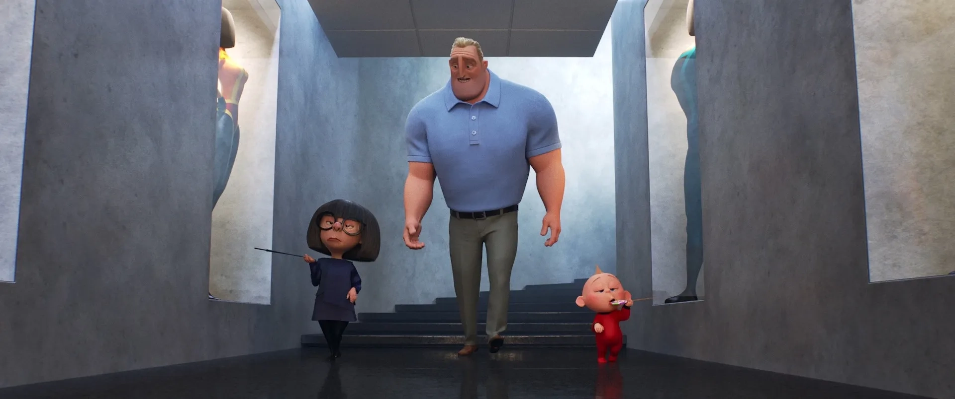 Craig T. Nelson, Brad Bird, and Eli Fucile in Incredibles 2 (2018)