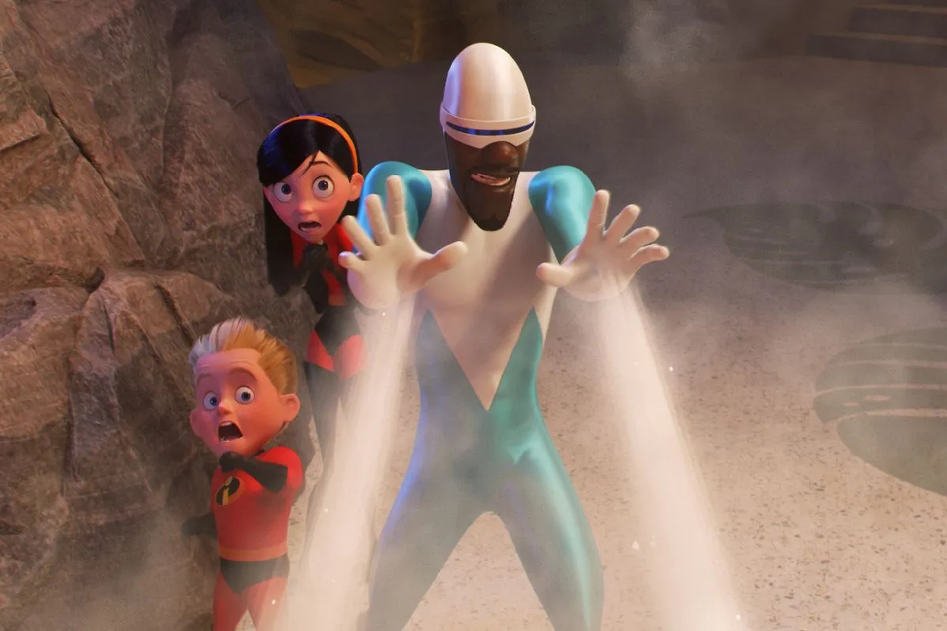 Samuel L. Jackson, Sarah Vowell, and Huck Milner in Incredibles 2 (2018)