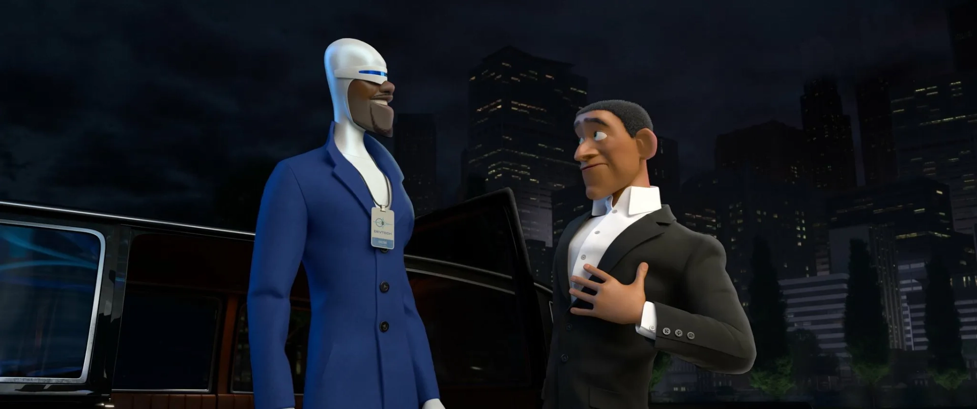 Samuel L. Jackson and Usher in Incredibles 2 (2018)