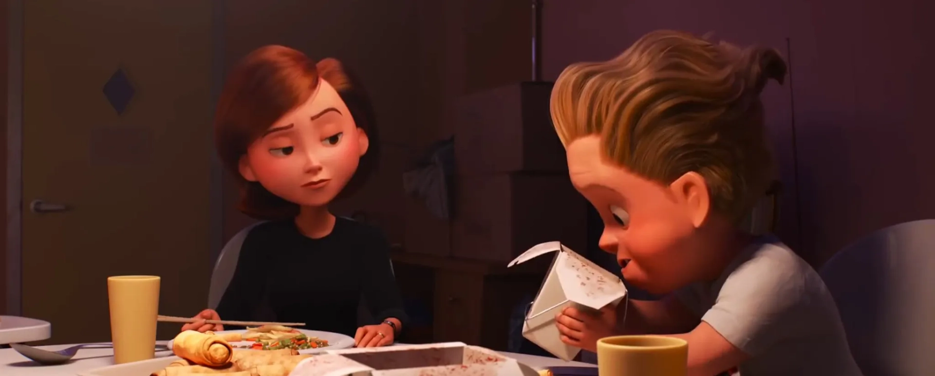 Holly Hunter and Huck Milner in Incredibles 2 (2018)