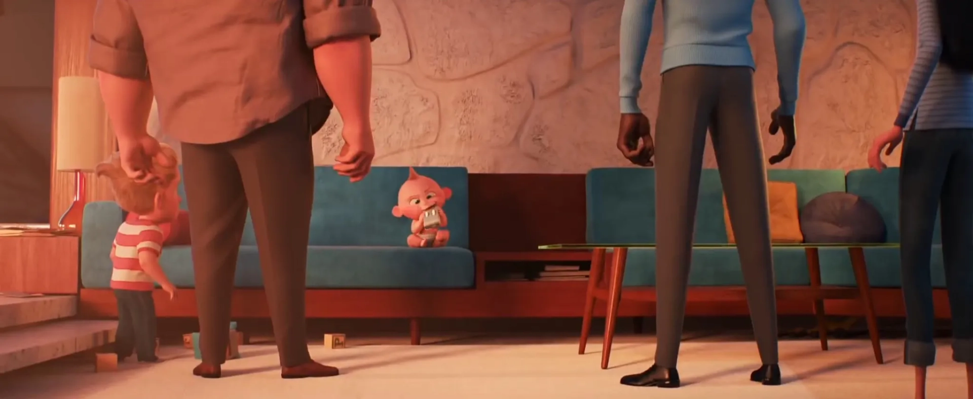 Samuel L. Jackson, Craig T. Nelson, Sarah Vowell, and Huck Milner in Incredibles 2 (2018)