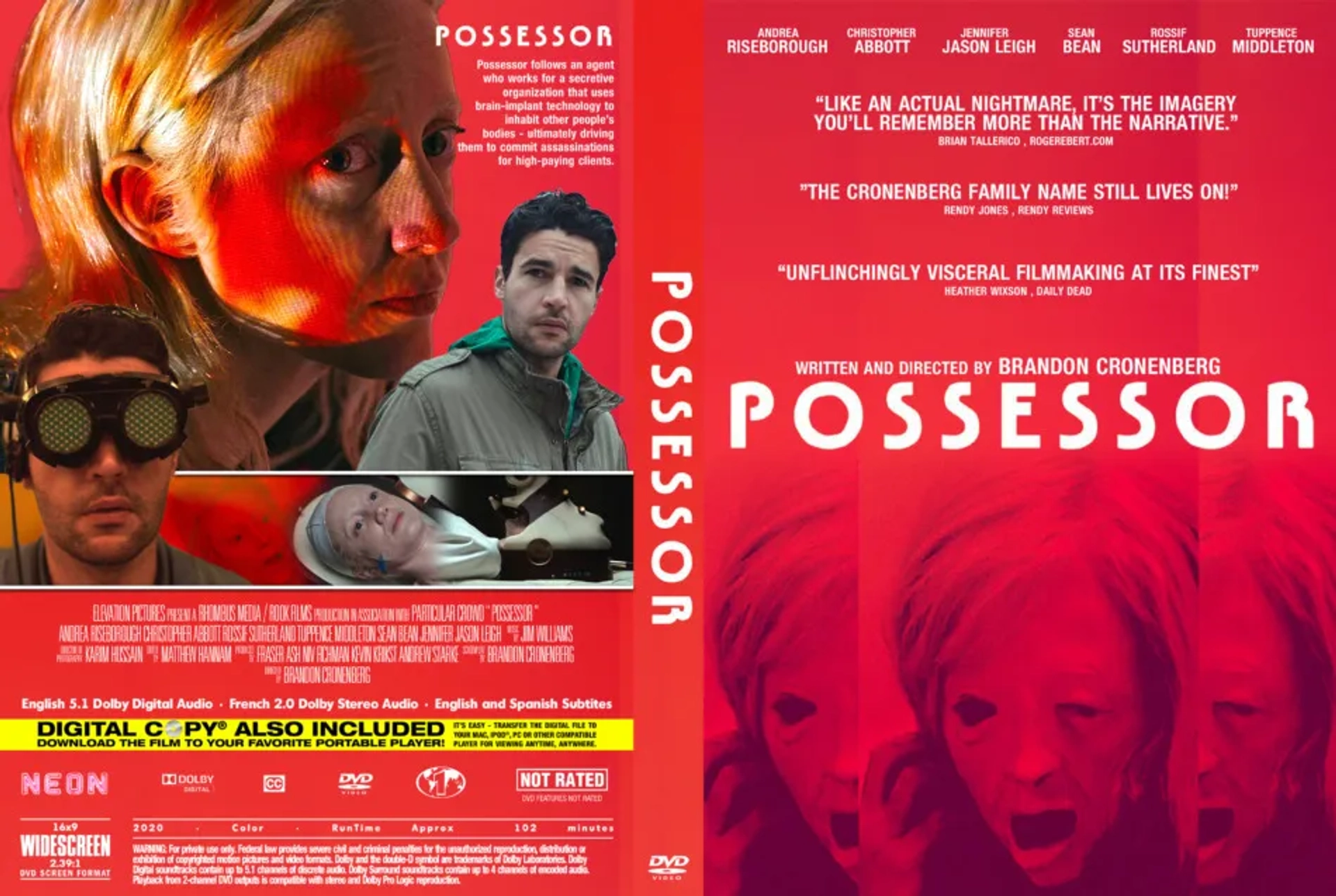 Andrea Riseborough and Christopher Abbott in Possessor (2020)