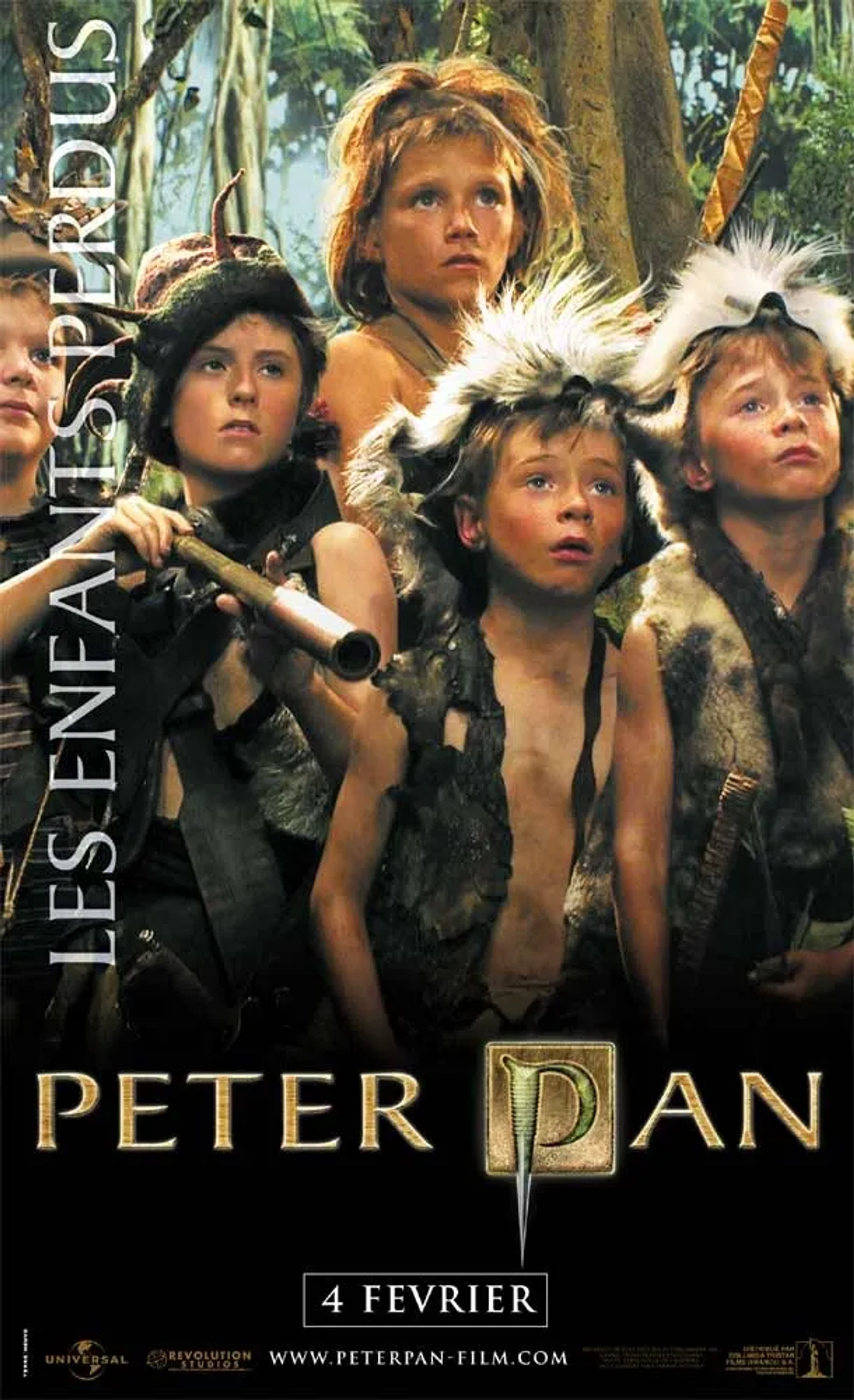 Harry Eden, Rupert Simonian, Theodore Chester, Lachlan Gooch, and Patrick Gooch in Peter Pan (2003)