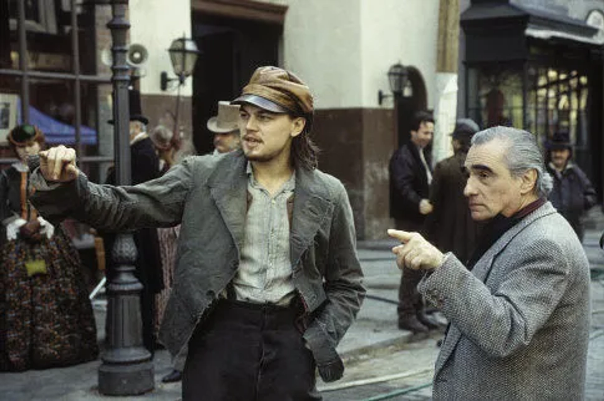 Leonardo DiCaprio and Martin Scorsese in Gangs of New York (2002)