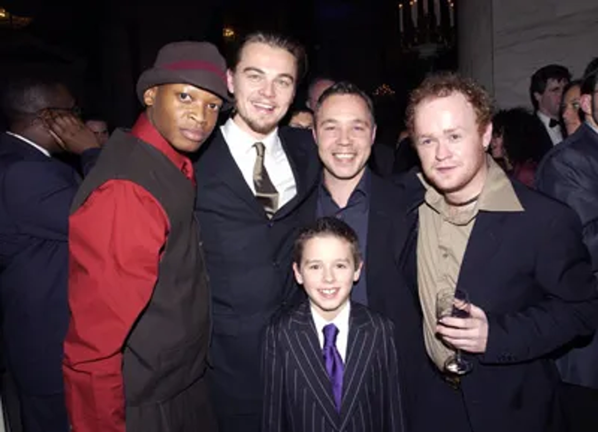 Leonardo DiCaprio, Nevan Finegan, Lawrence Gilliard Jr., Stephen Graham, and Cian McCormack at an event for Gangs of New York (2002)