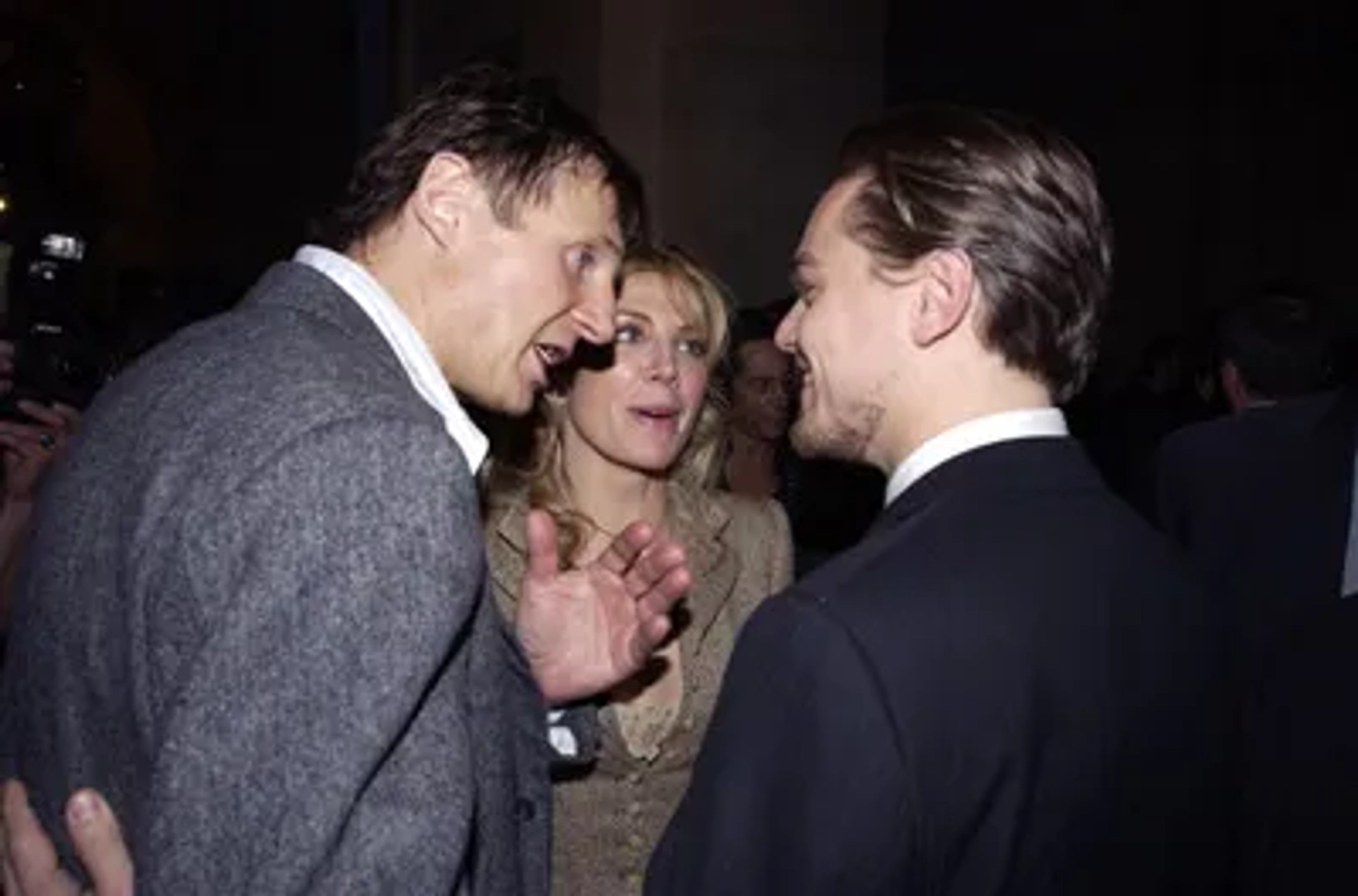 Leonardo DiCaprio, Liam Neeson, and Natasha Richardson at an event for Gangs of New York (2002)