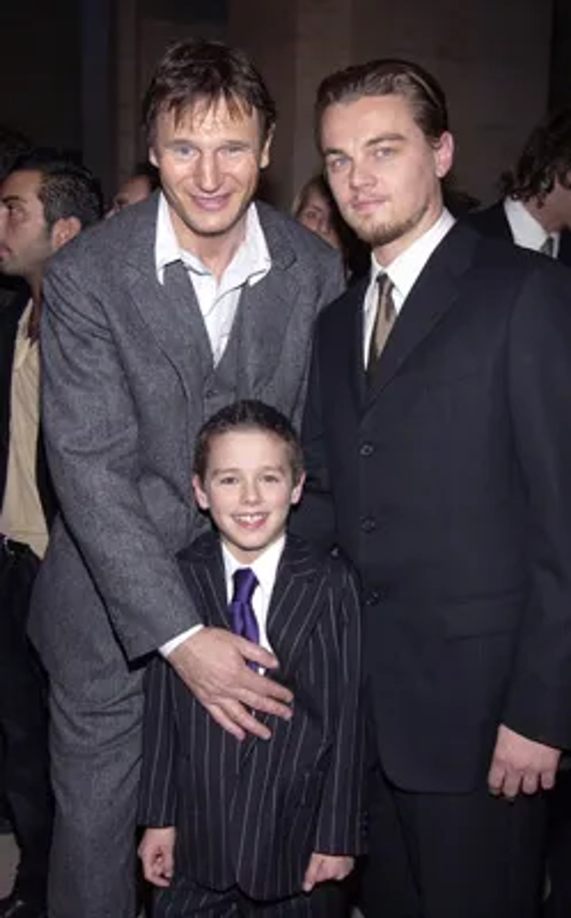 Leonardo DiCaprio, Liam Neeson, and Cian McCormack at an event for Gangs of New York (2002)