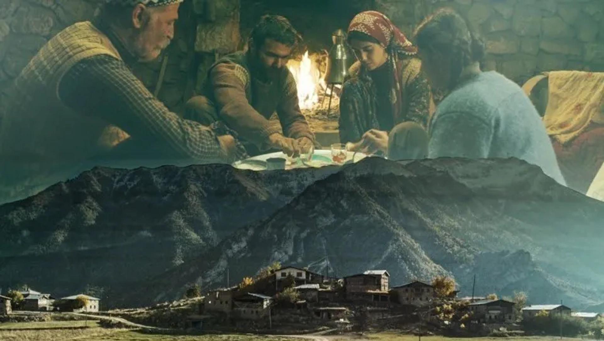 Helin Kandemir, Cemre Ebuzziya, Kayhan Açikgöz, and Müfit Kayacan in A Tale of Three Sisters (2019)