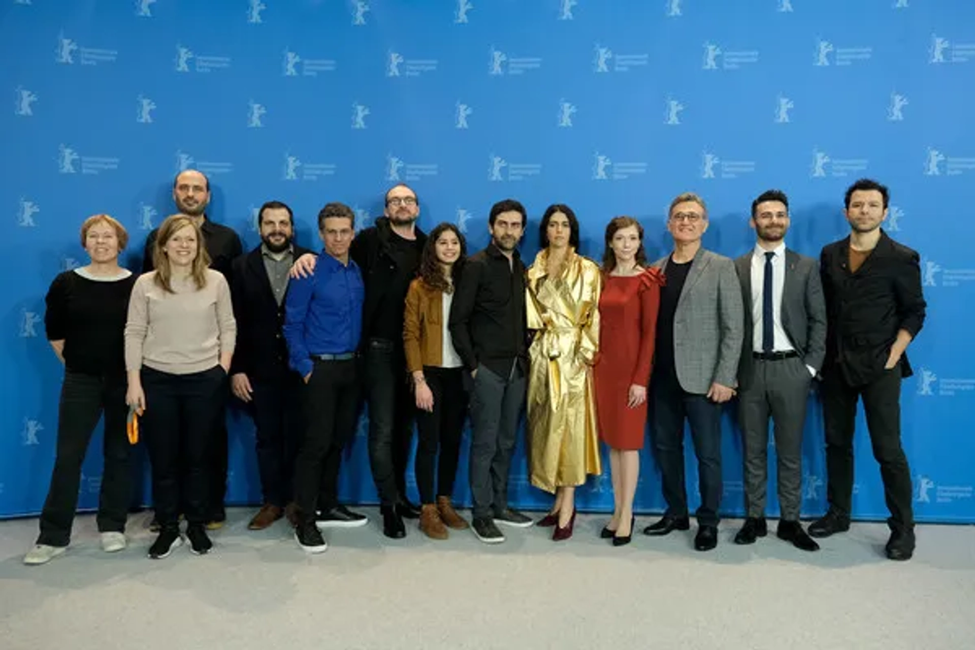 Helin Kandemir, Emin Alper, Kubilay Tunçer, Ece Yüksel, Cemre Ebuzziya, Kayhan Açikgöz, and Müfit Kayacan at an event for A Tale of Three Sisters (2019)