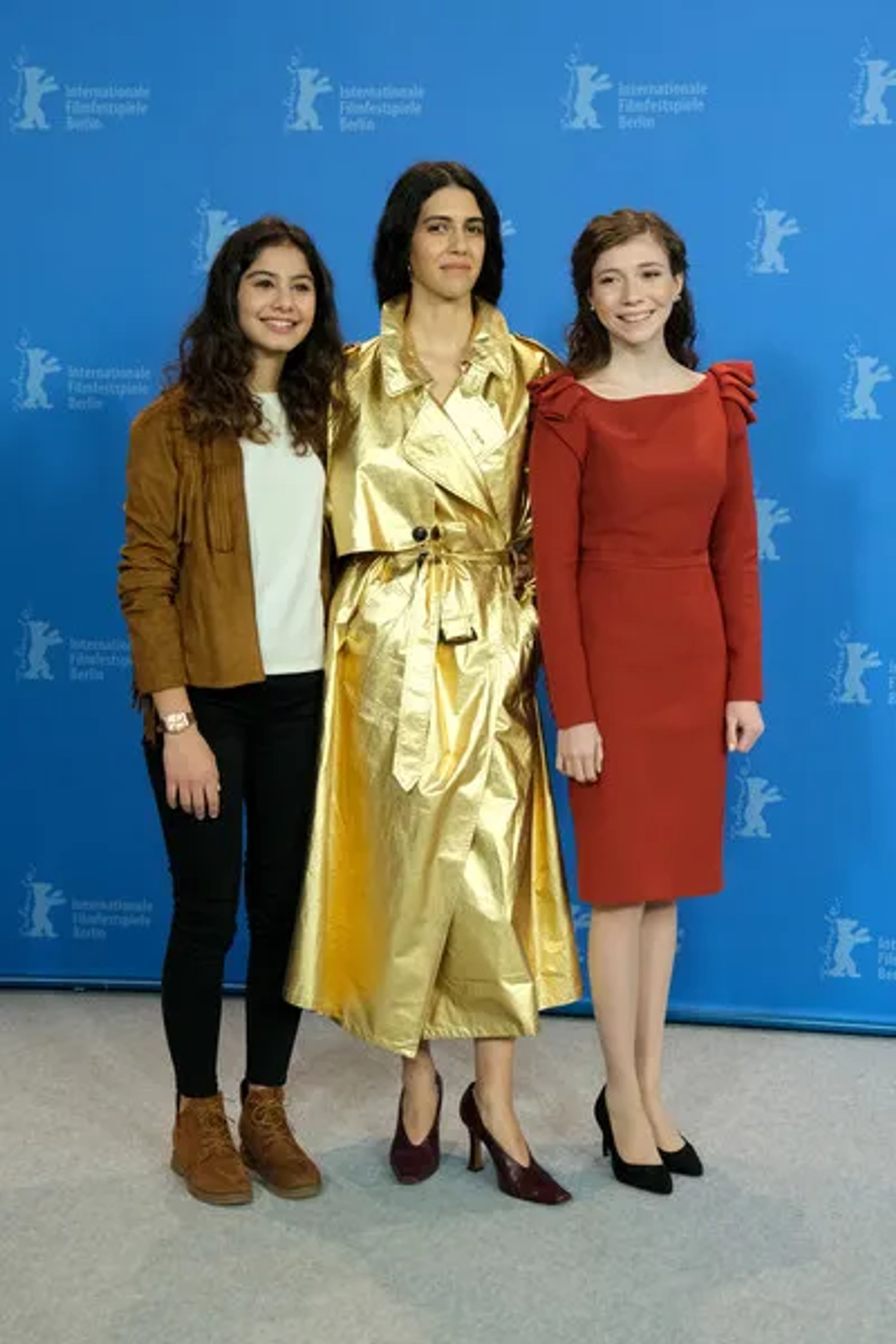 Helin Kandemir, Ece Yüksel, and Cemre Ebuzziya at an event for A Tale of Three Sisters (2019)