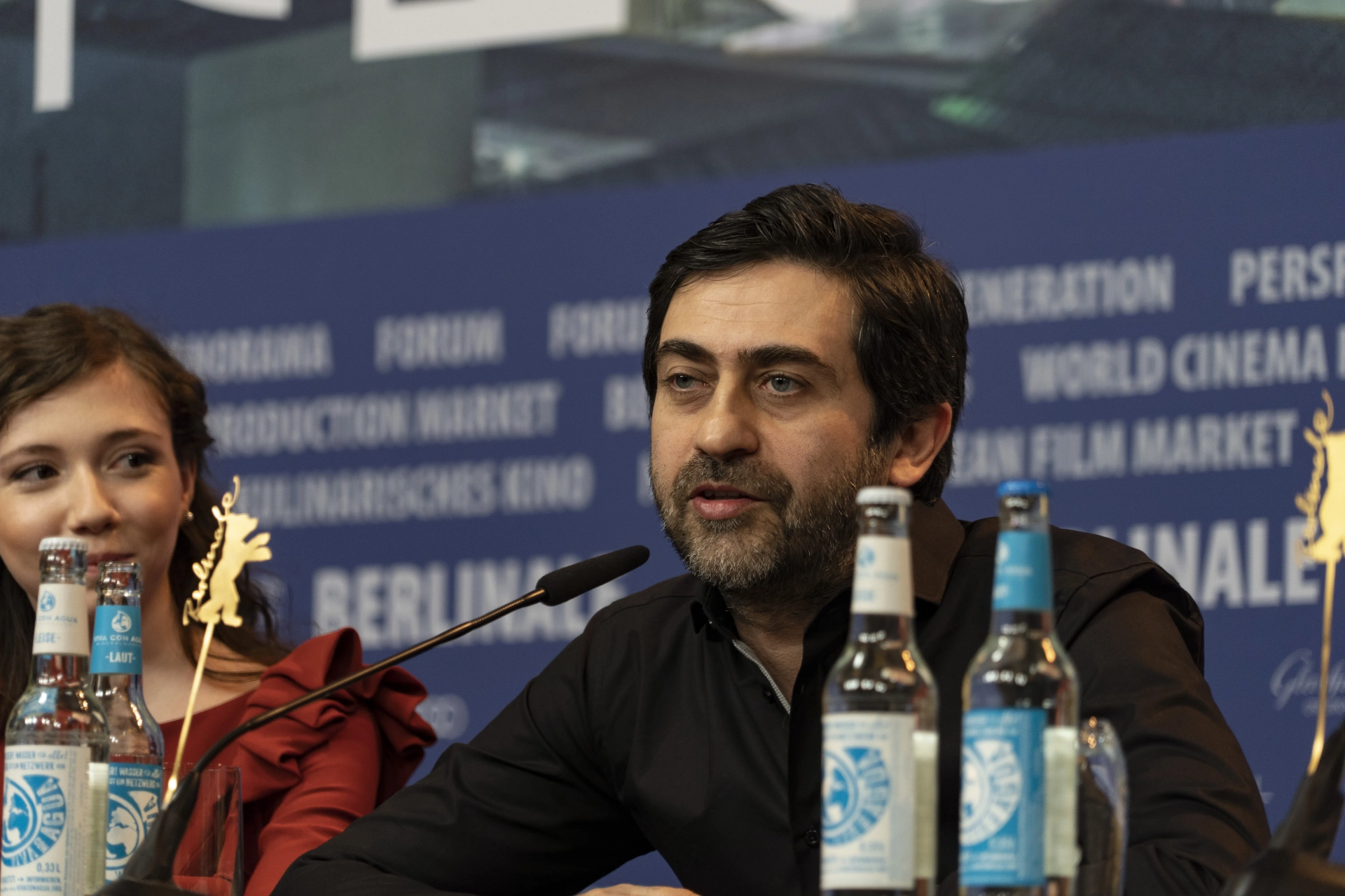 Emin Alper and Ece Yüksel at an event for A Tale of Three Sisters (2019)