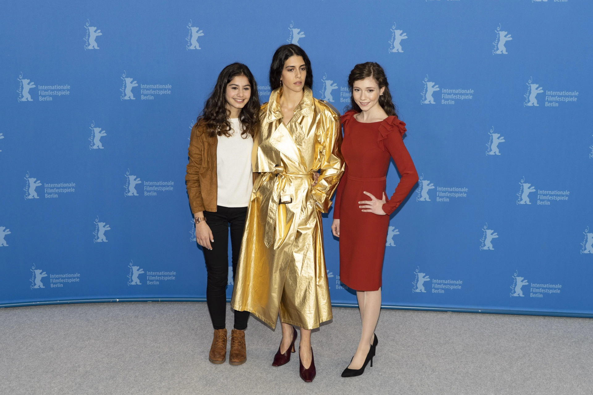 Helin Kandemir, Ece Yüksel, and Cemre Ebuzziya at an event for A Tale of Three Sisters (2019)