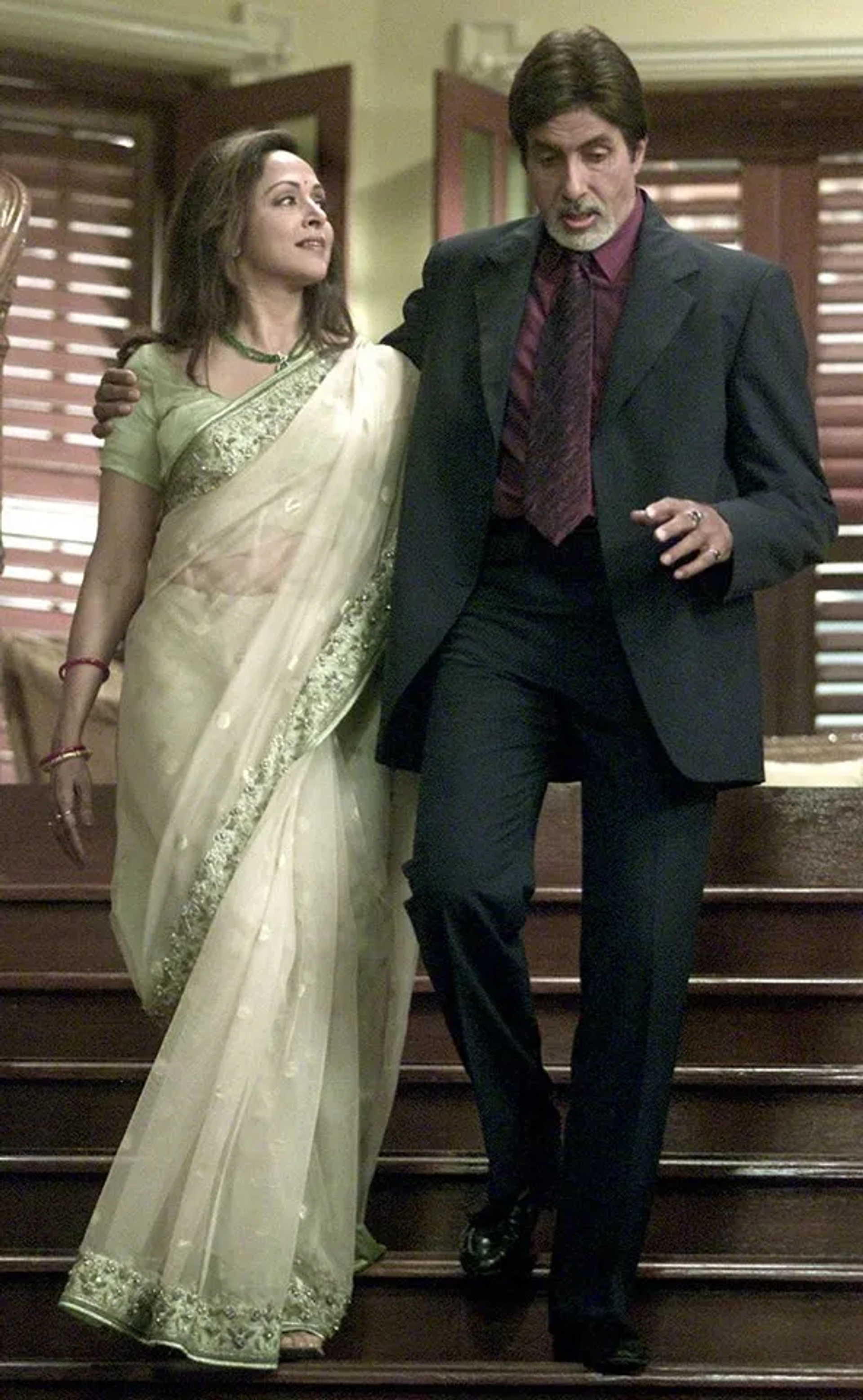 Amitabh Bachchan and Hema Malini in Baghban (2003)