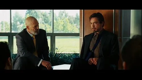 Jeff Bridges and Robert Downey Jr. in Iron Man (2008)
