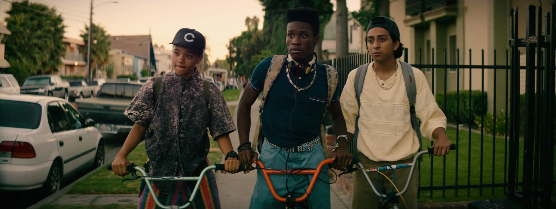 Tony Revolori, Kiersey Clemons, and Shameik Moore in Dope (2015)