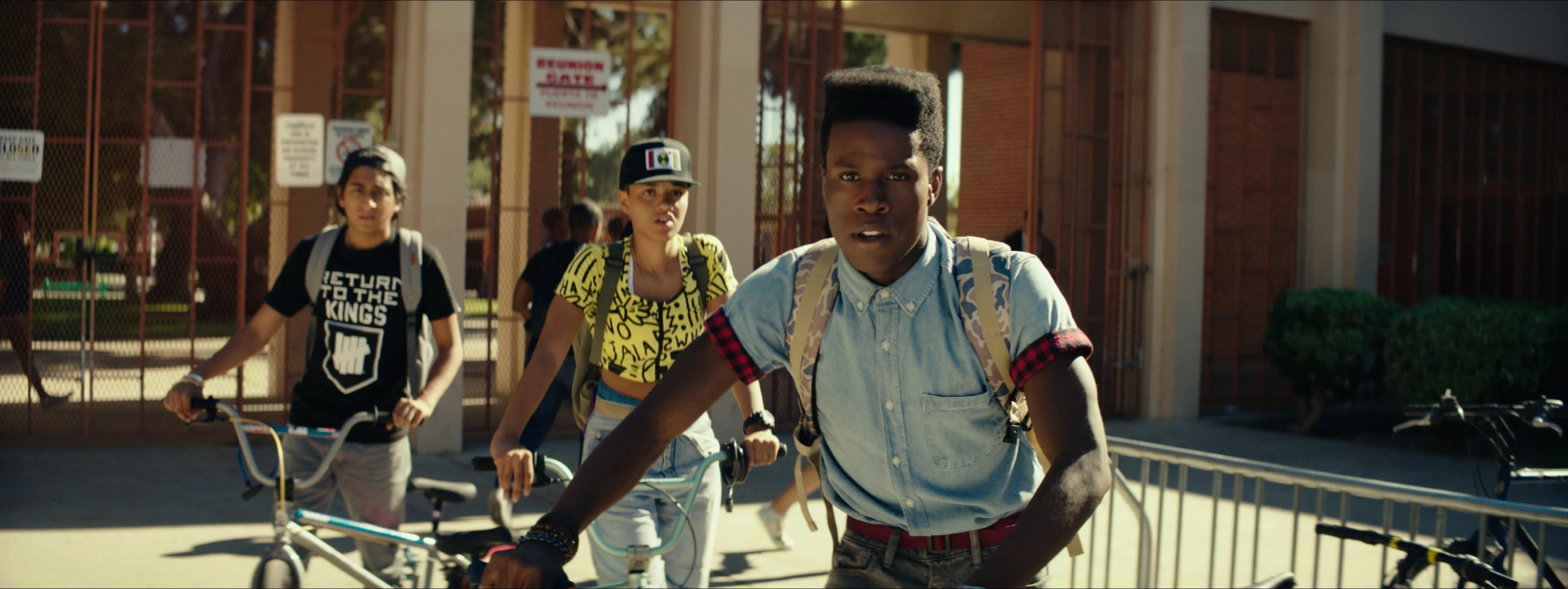 Tony Revolori, Kiersey Clemons, and Shameik Moore in Dope (2015)