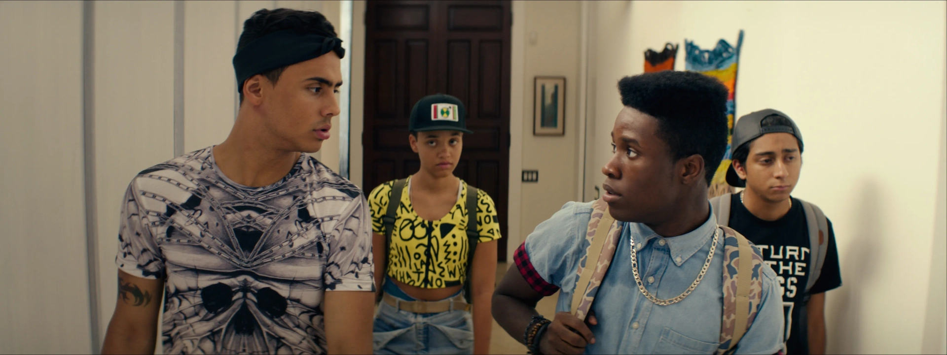 Tony Revolori, Quincy Brown, Kiersey Clemons, and Shameik Moore in Dope (2015)