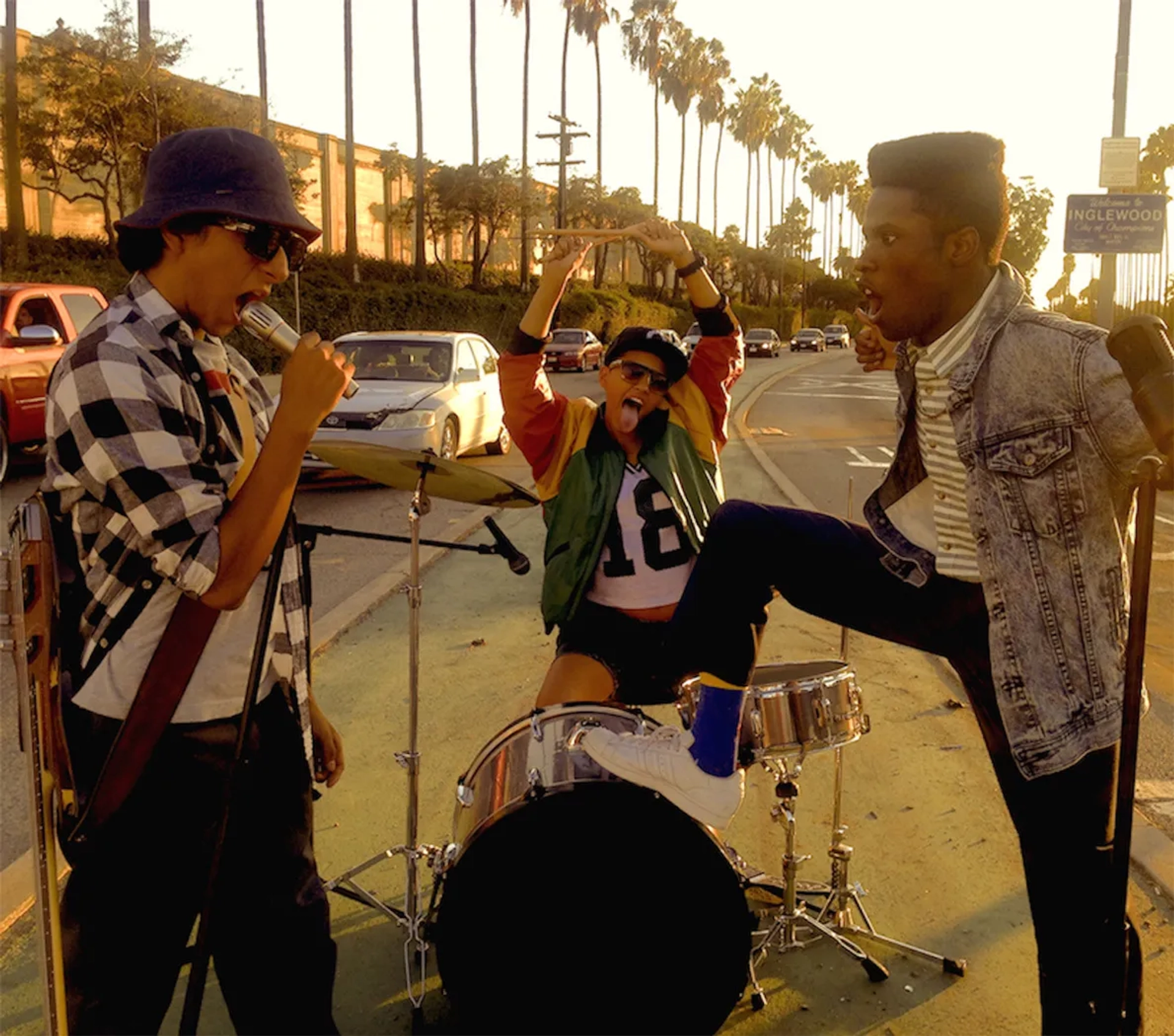 Tony Revolori, Kiersey Clemons, and Shameik Moore in Dope (2015)