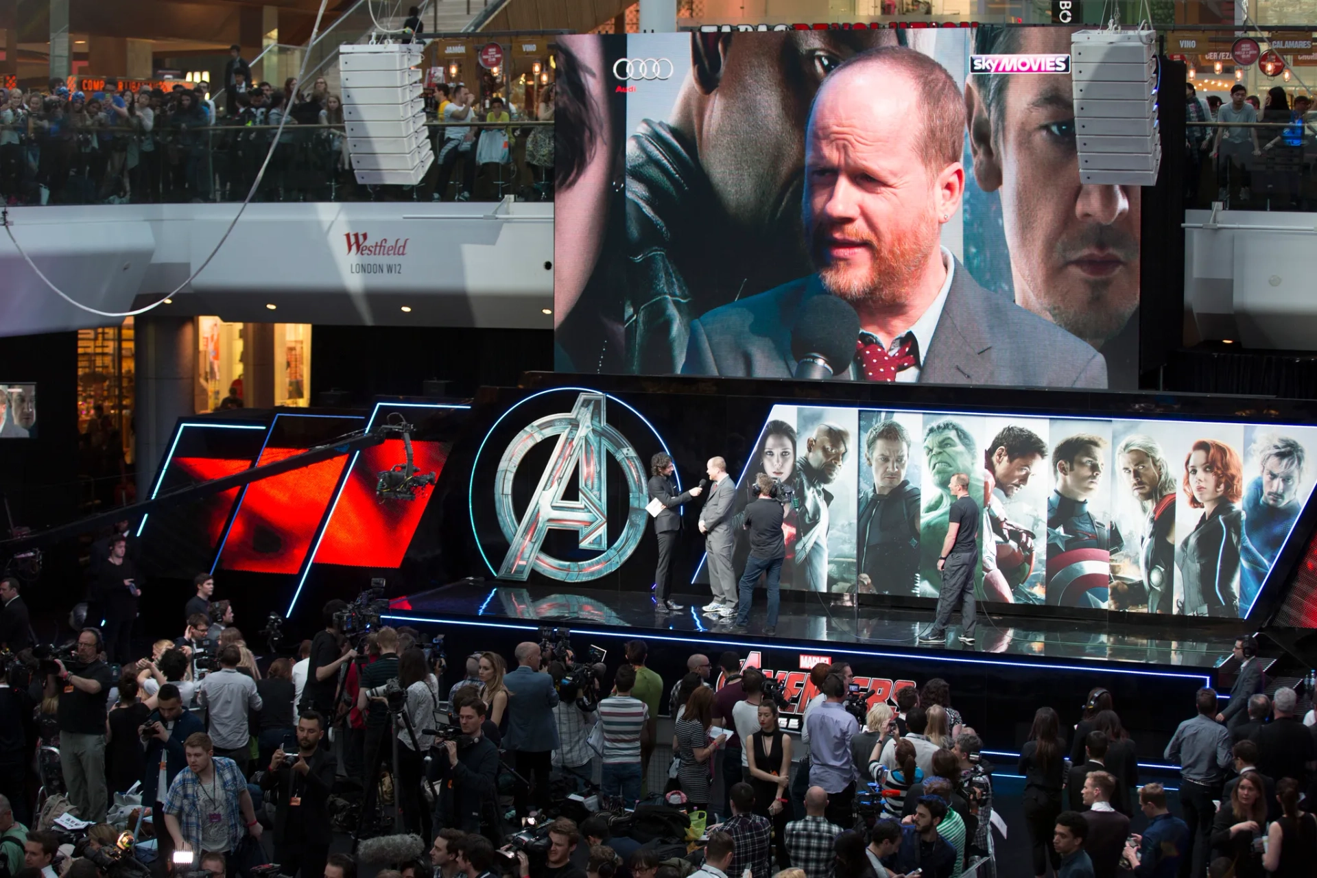 Joss Whedon at an event for Avengers: Age of Ultron (2015)