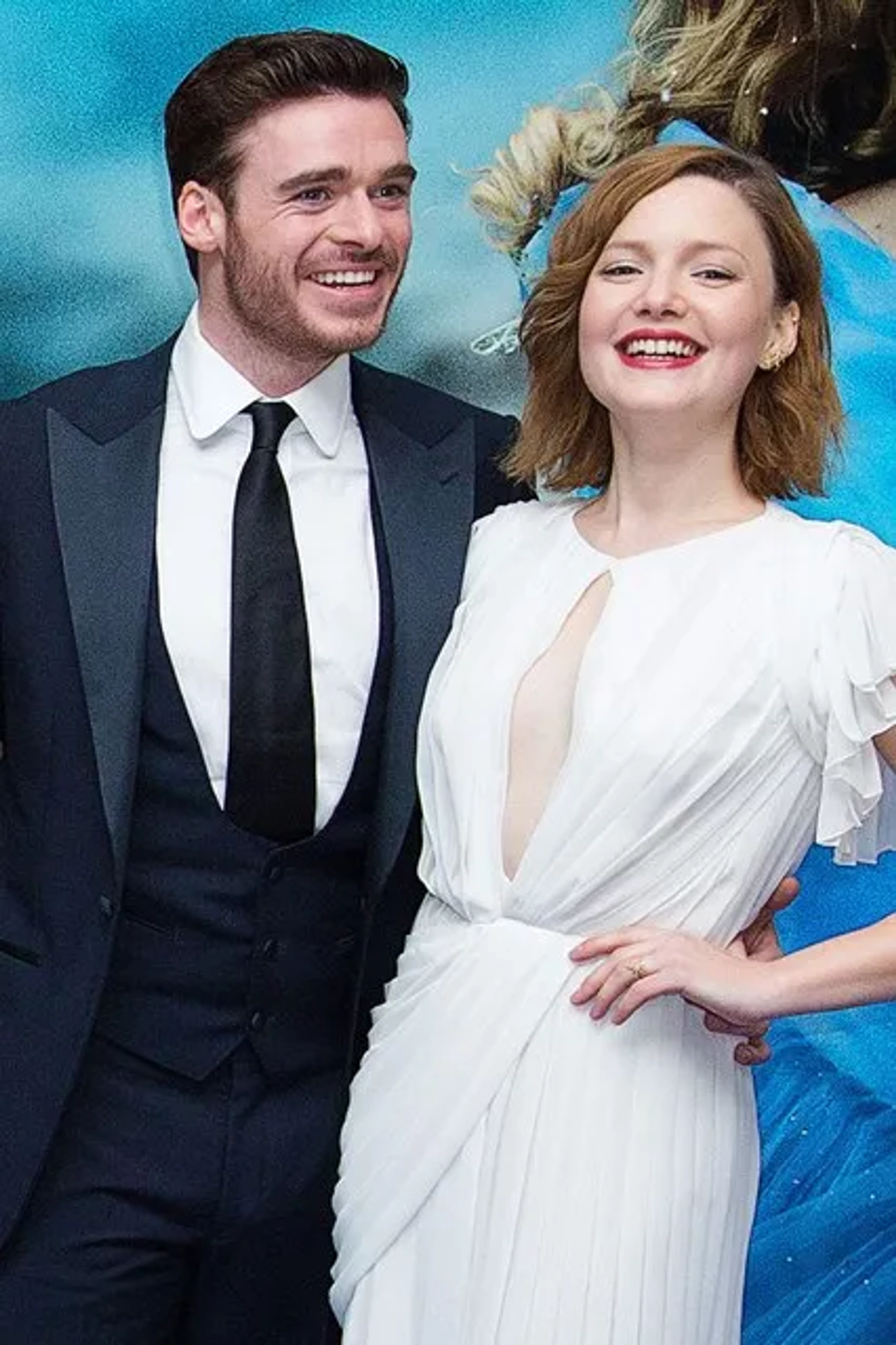 Holliday Grainger and Richard Madden at an event for Cinderella (2015)