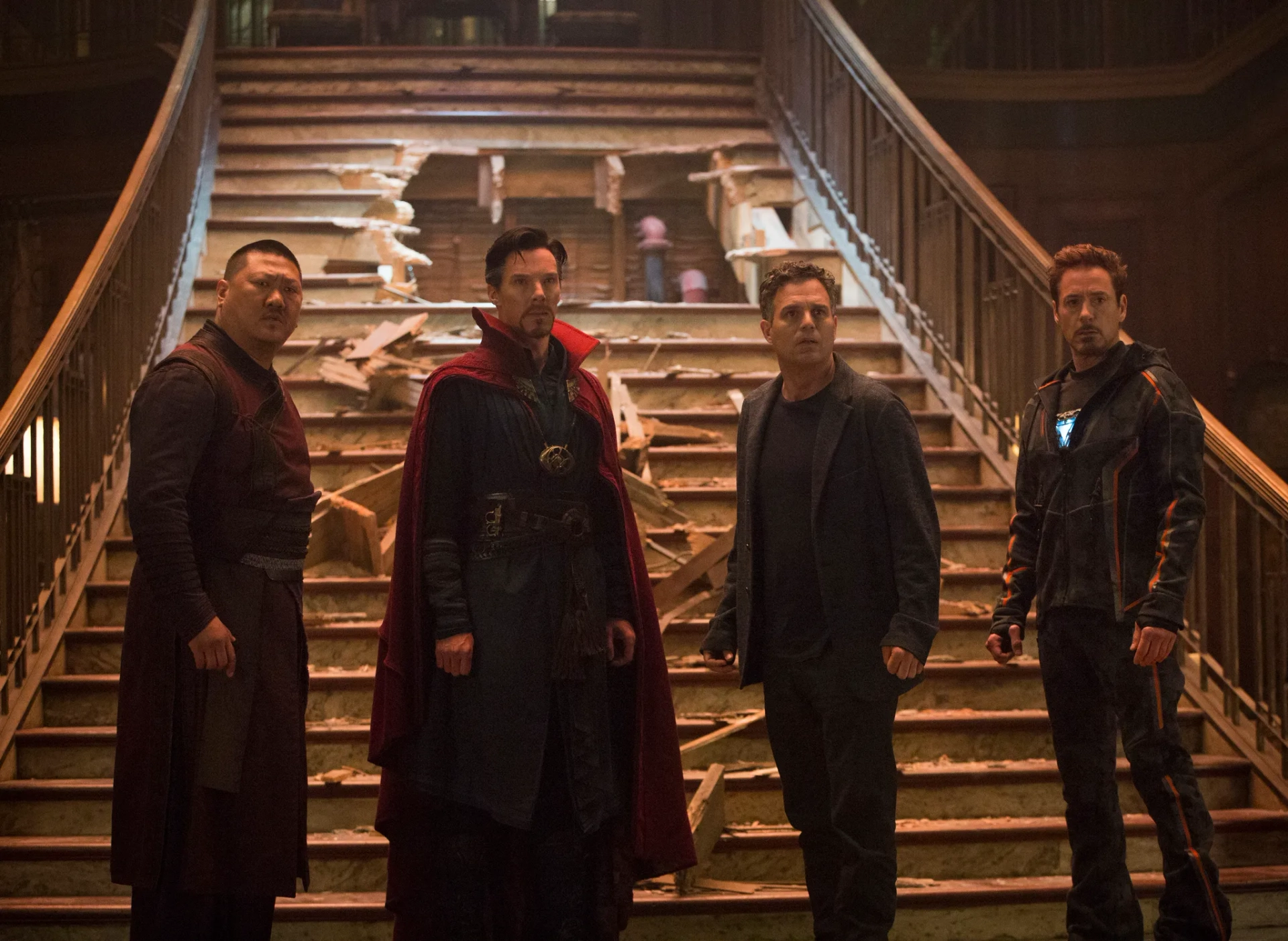 Robert Downey Jr., Mark Ruffalo, Benedict Wong, and Benedict Cumberbatch in Avengers: Infinity War (2018)