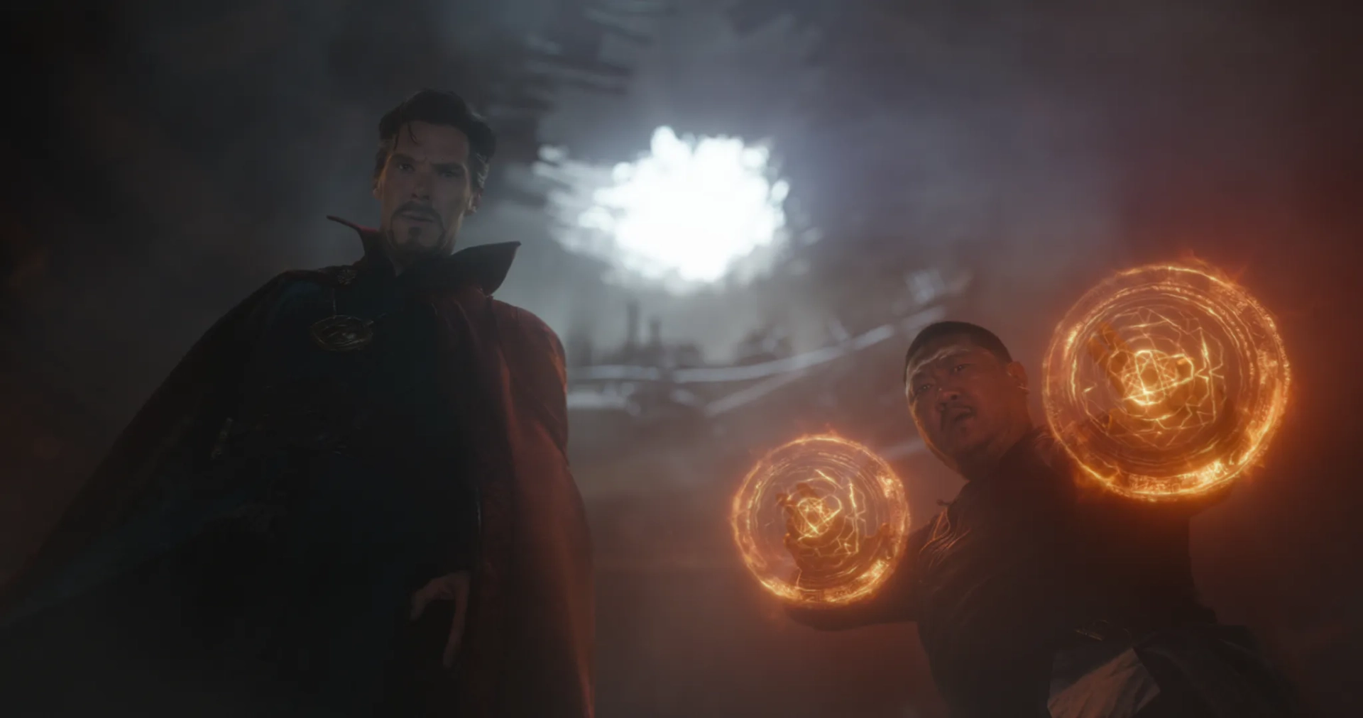 Benedict Wong and Benedict Cumberbatch in Avengers: Infinity War (2018)