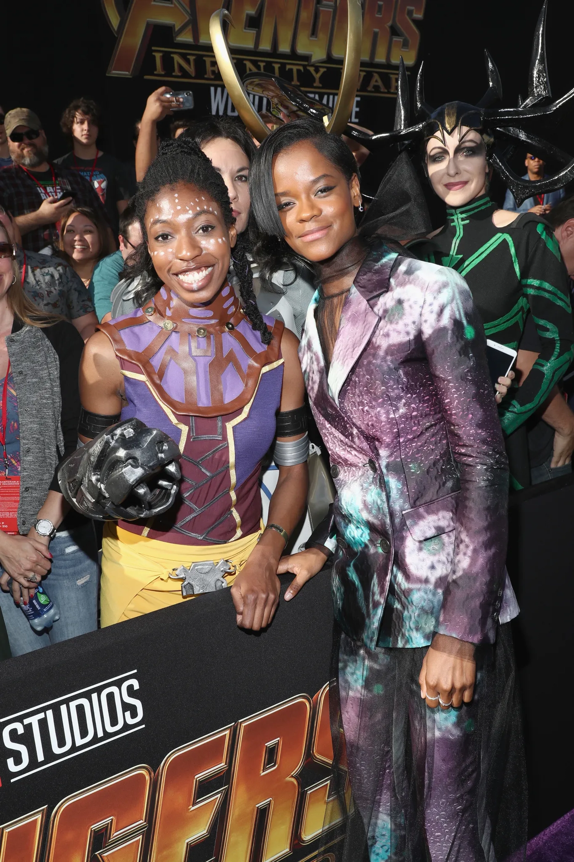 Letitia Wright at an event for Avengers: Infinity War (2018)