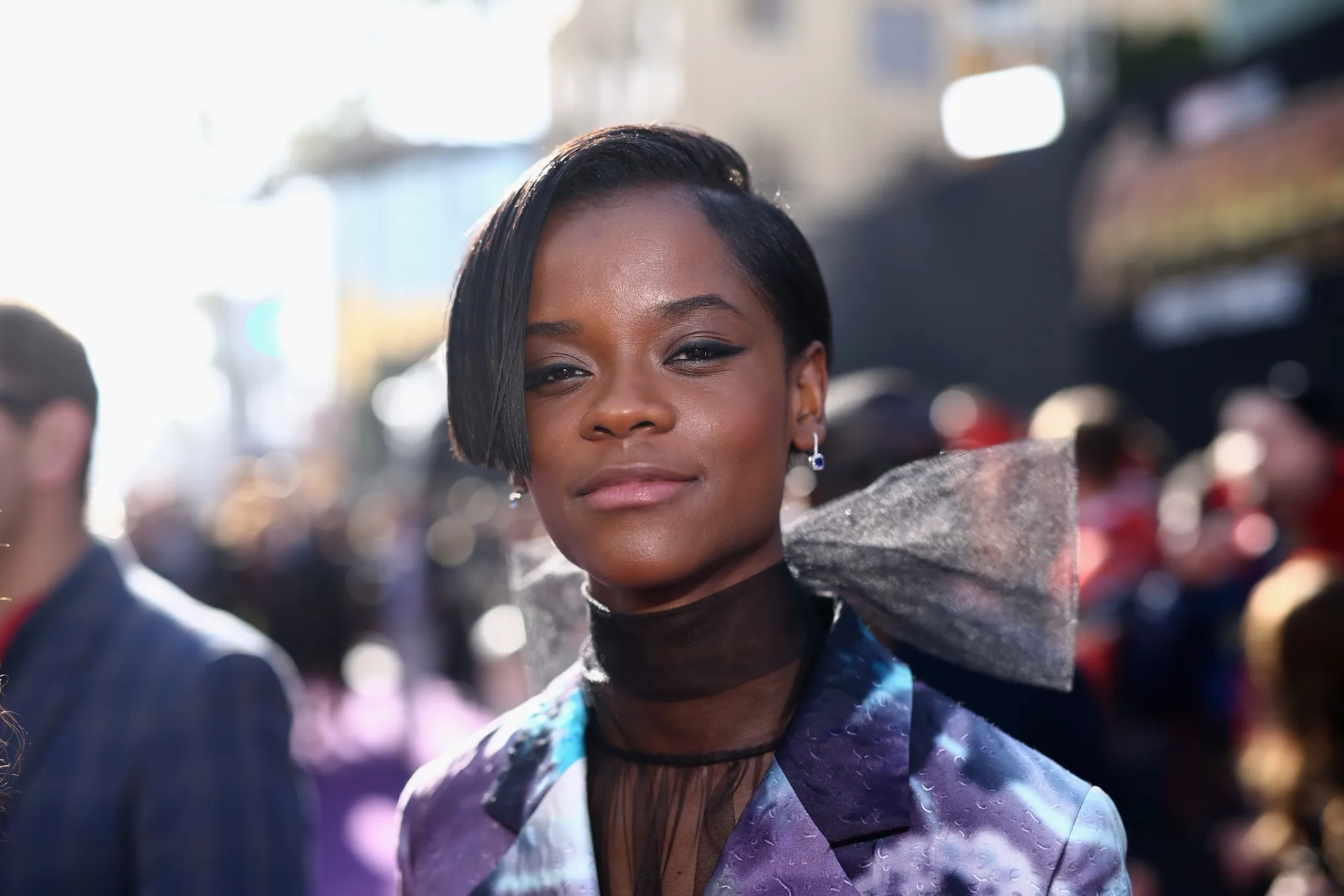 Letitia Wright at an event for Avengers: Infinity War (2018)