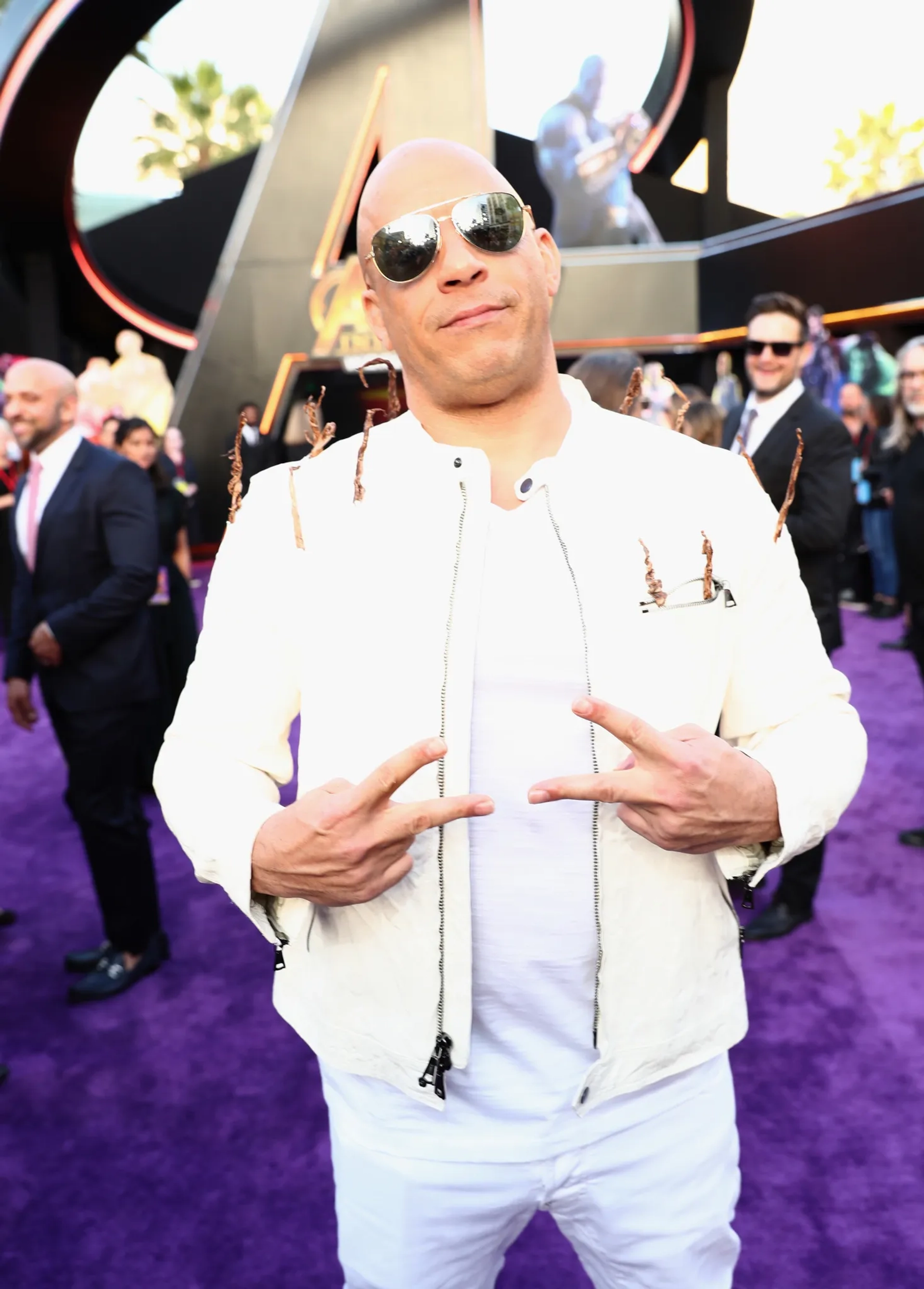 Vin Diesel at an event for Avengers: Infinity War (2018)