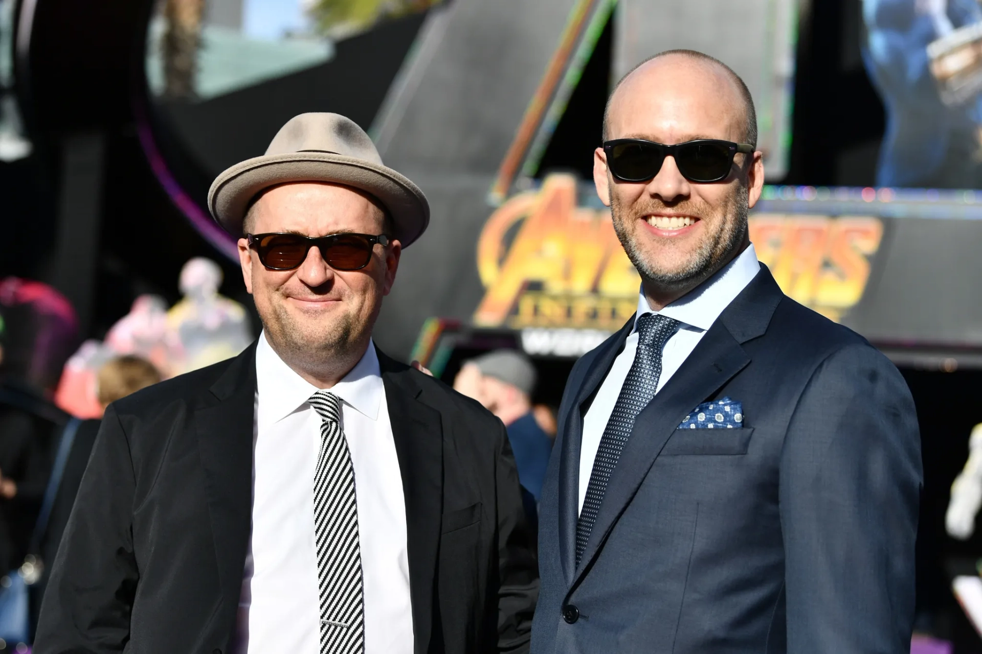 Christopher Markus and Stephen McFeely at an event for Avengers: Infinity War (2018)