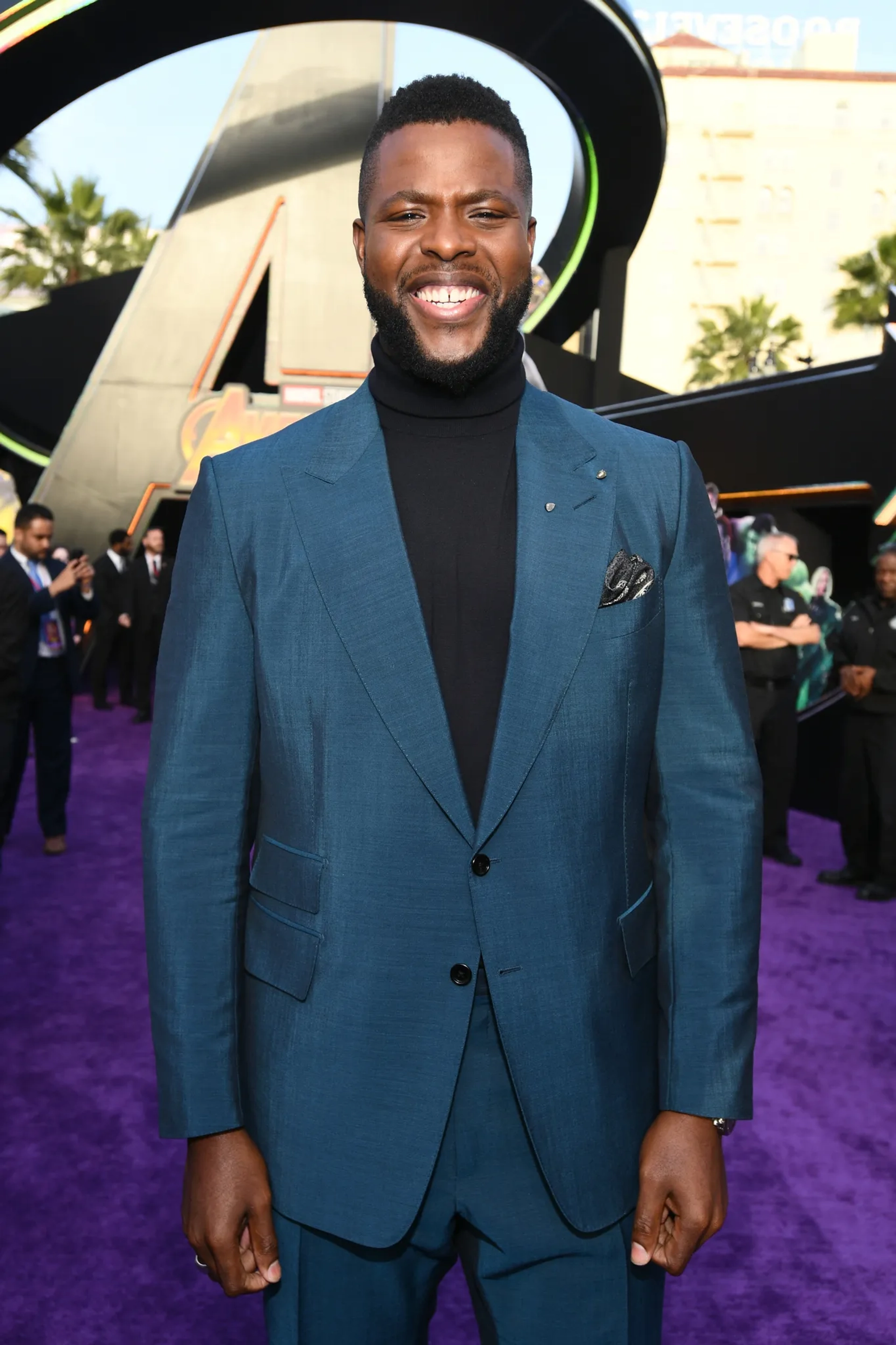 Winston Duke at an event for Avengers: Infinity War (2018)