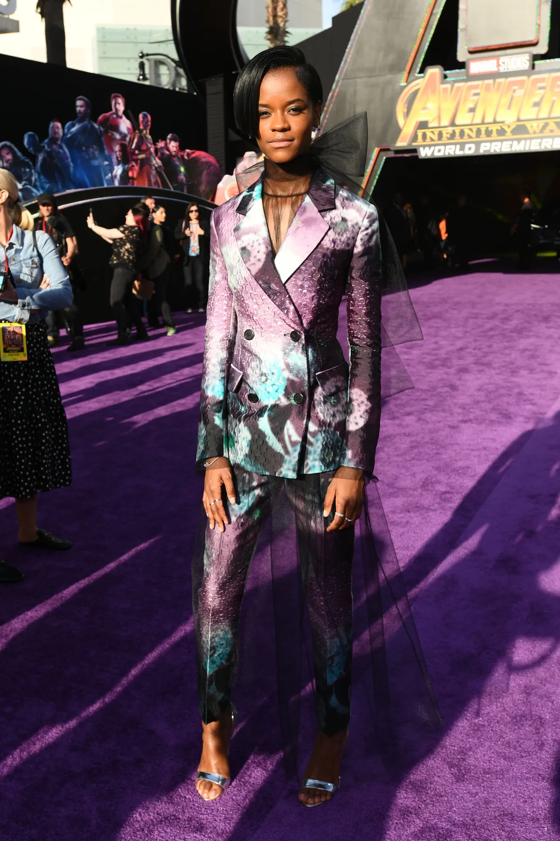 Letitia Wright at an event for Avengers: Infinity War (2018)