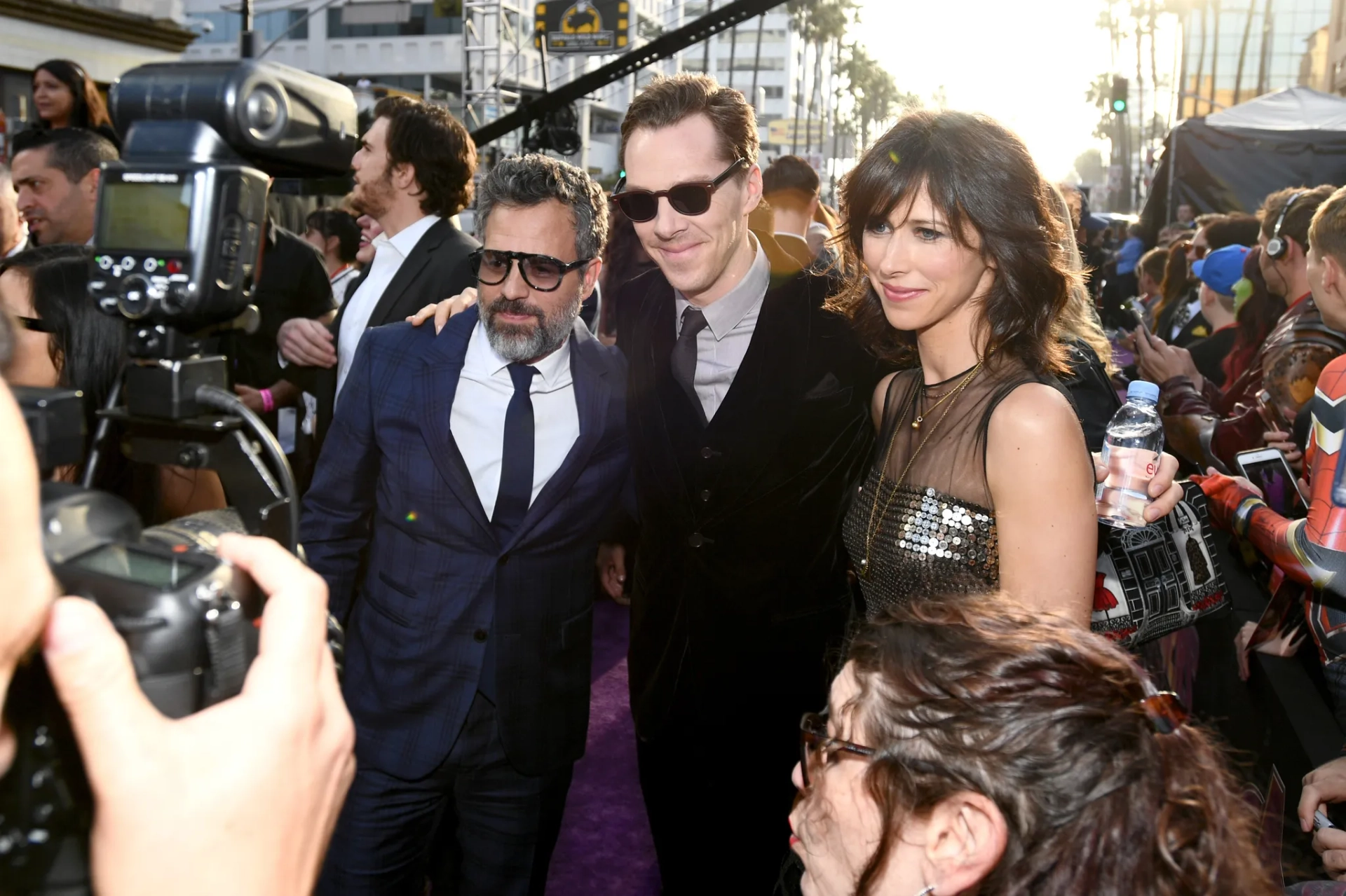 Mark Ruffalo, Benedict Cumberbatch, and Sophie Hunter at an event for Avengers: Infinity War (2018)