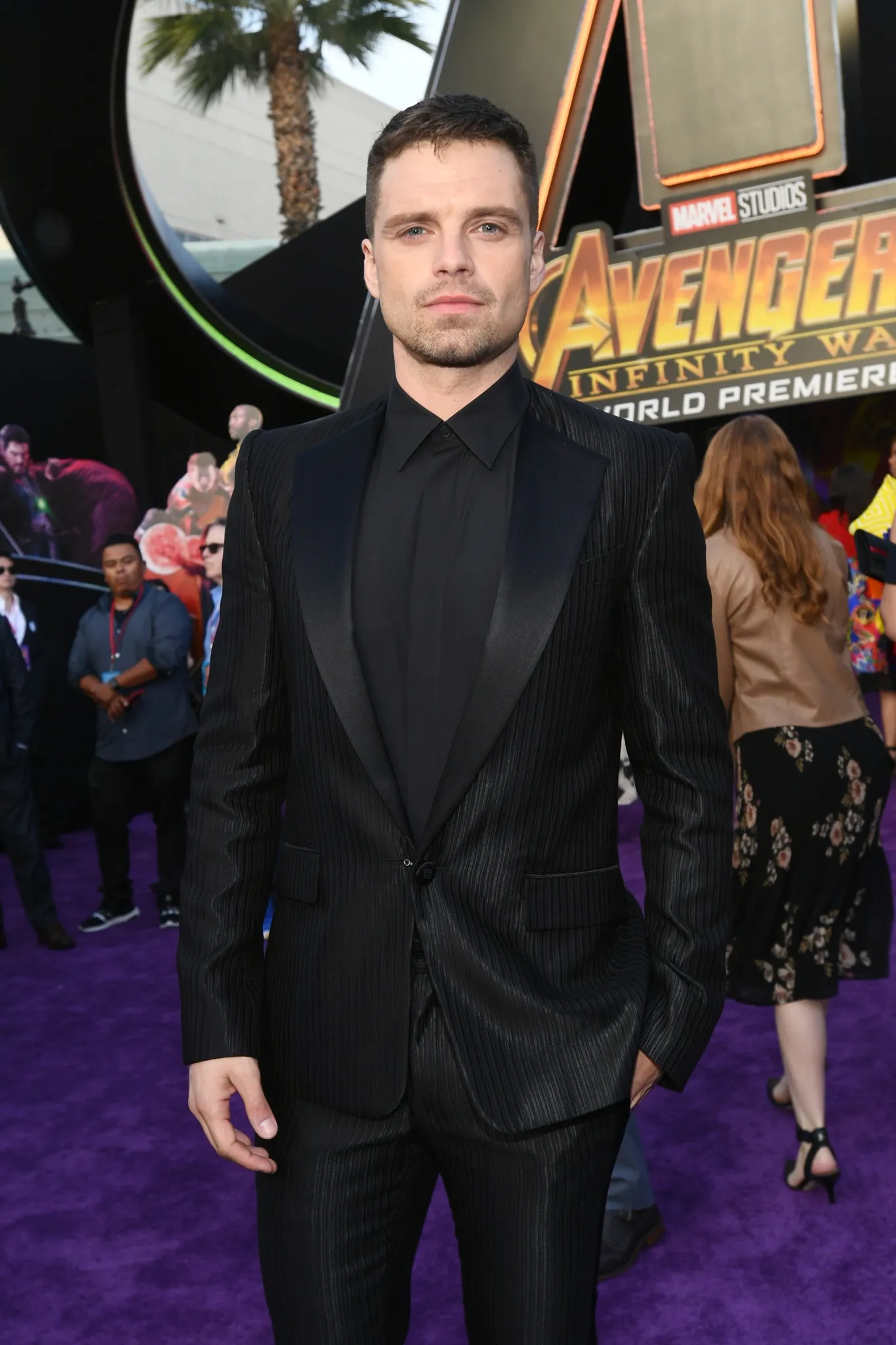 Sebastian Stan at an event for Avengers: Infinity War (2018)