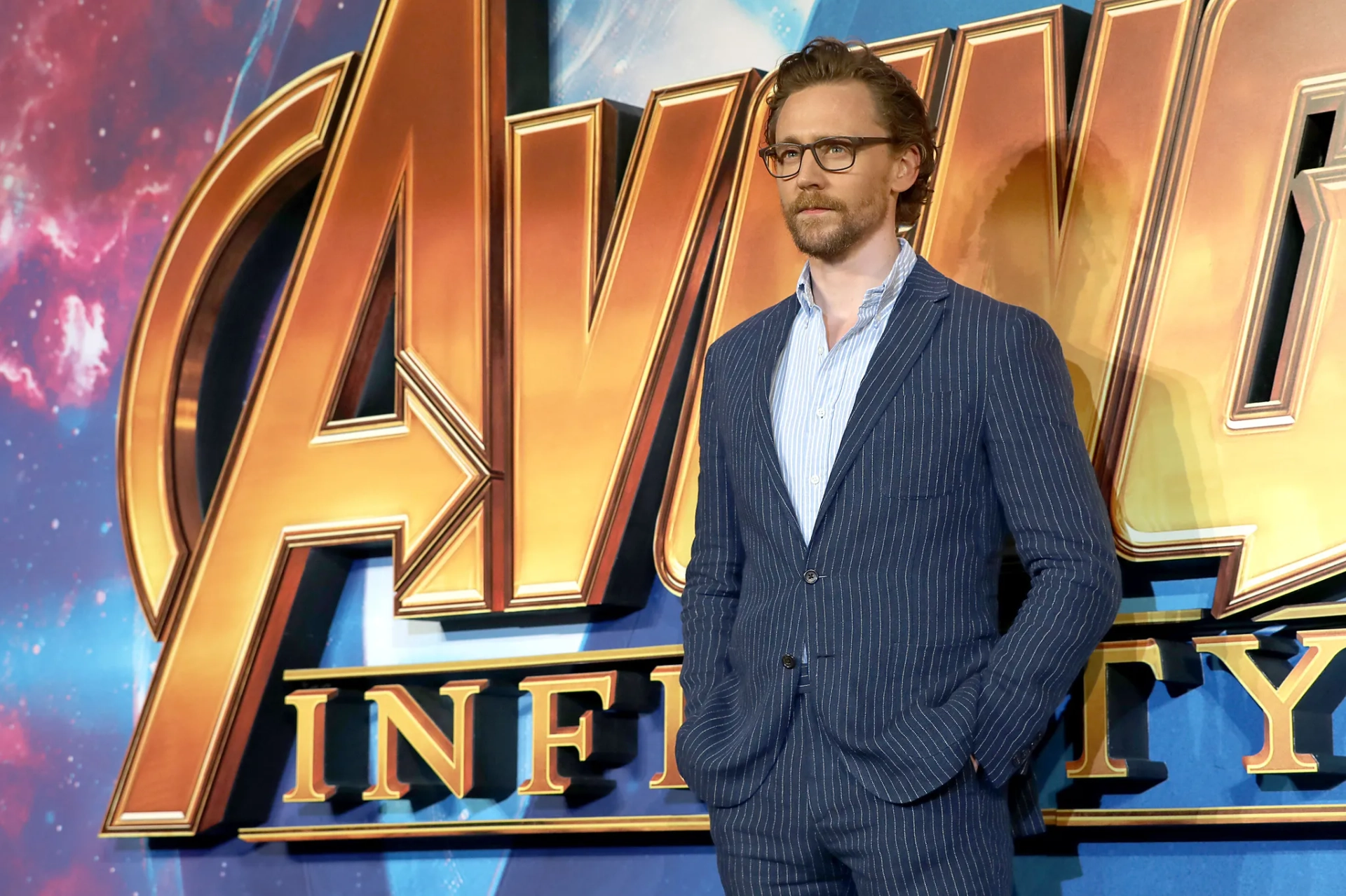 Tom Hiddleston at an event for Avengers: Infinity War (2018)