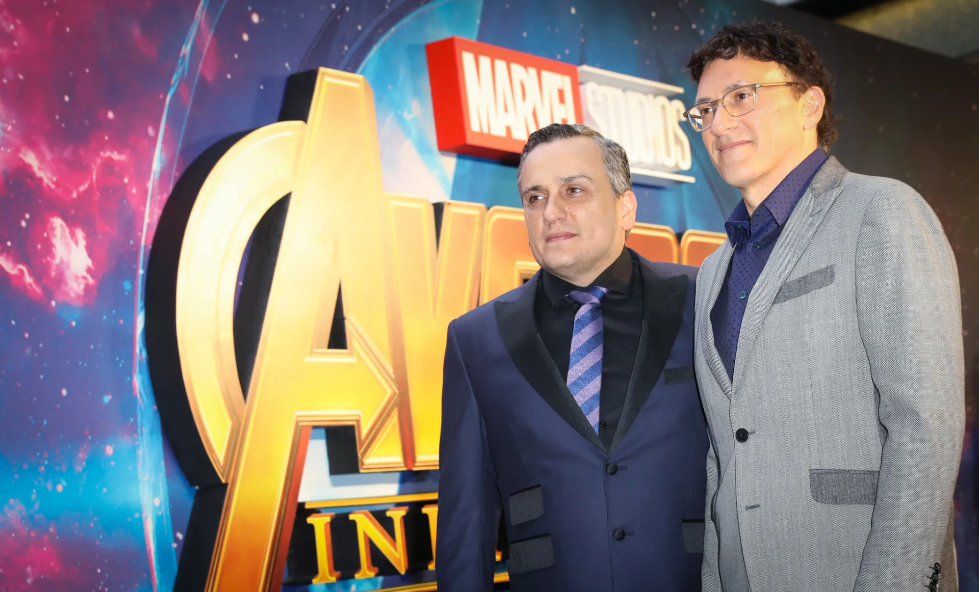 Anthony Russo and Joe Russo at an event for Avengers: Infinity War (2018)