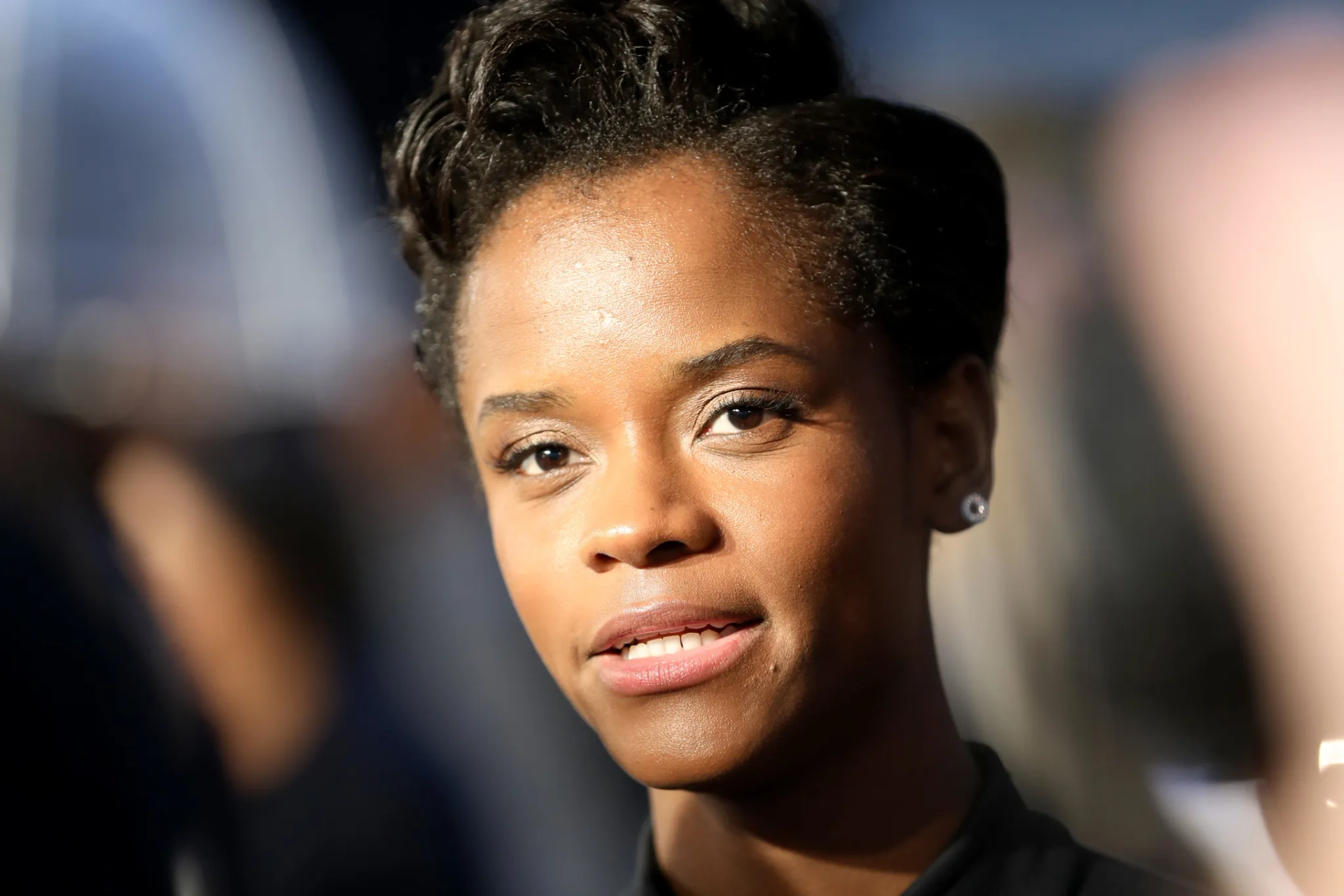 Letitia Wright at an event for Avengers: Infinity War (2018)